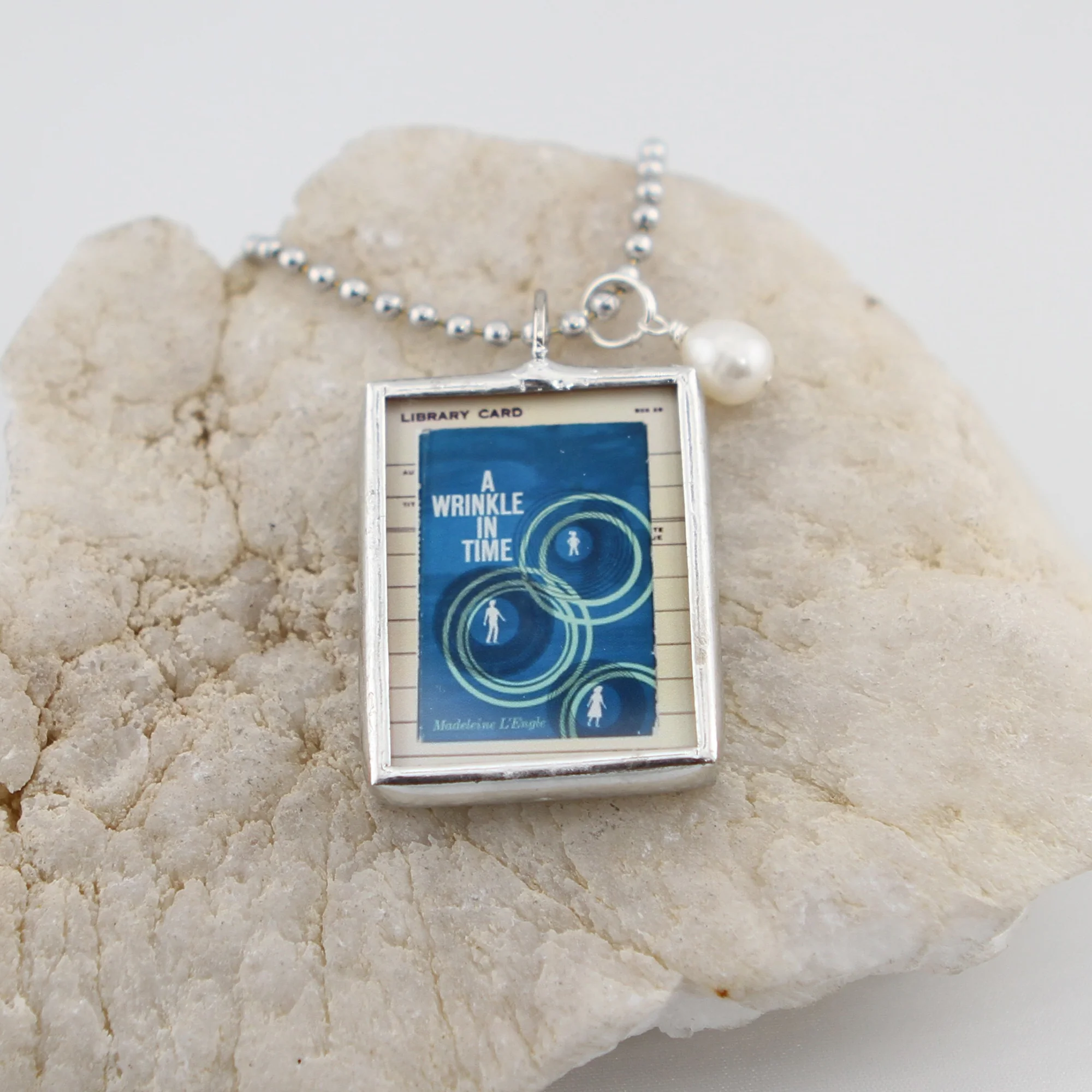 A Wrinkle in Time Book Cover Soldered Art Jewelry Charm or Necklace - Image 2
