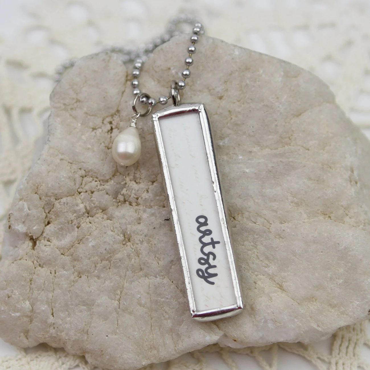 Artsy Soldered Art Jewelry Charm or Necklace - Image 2