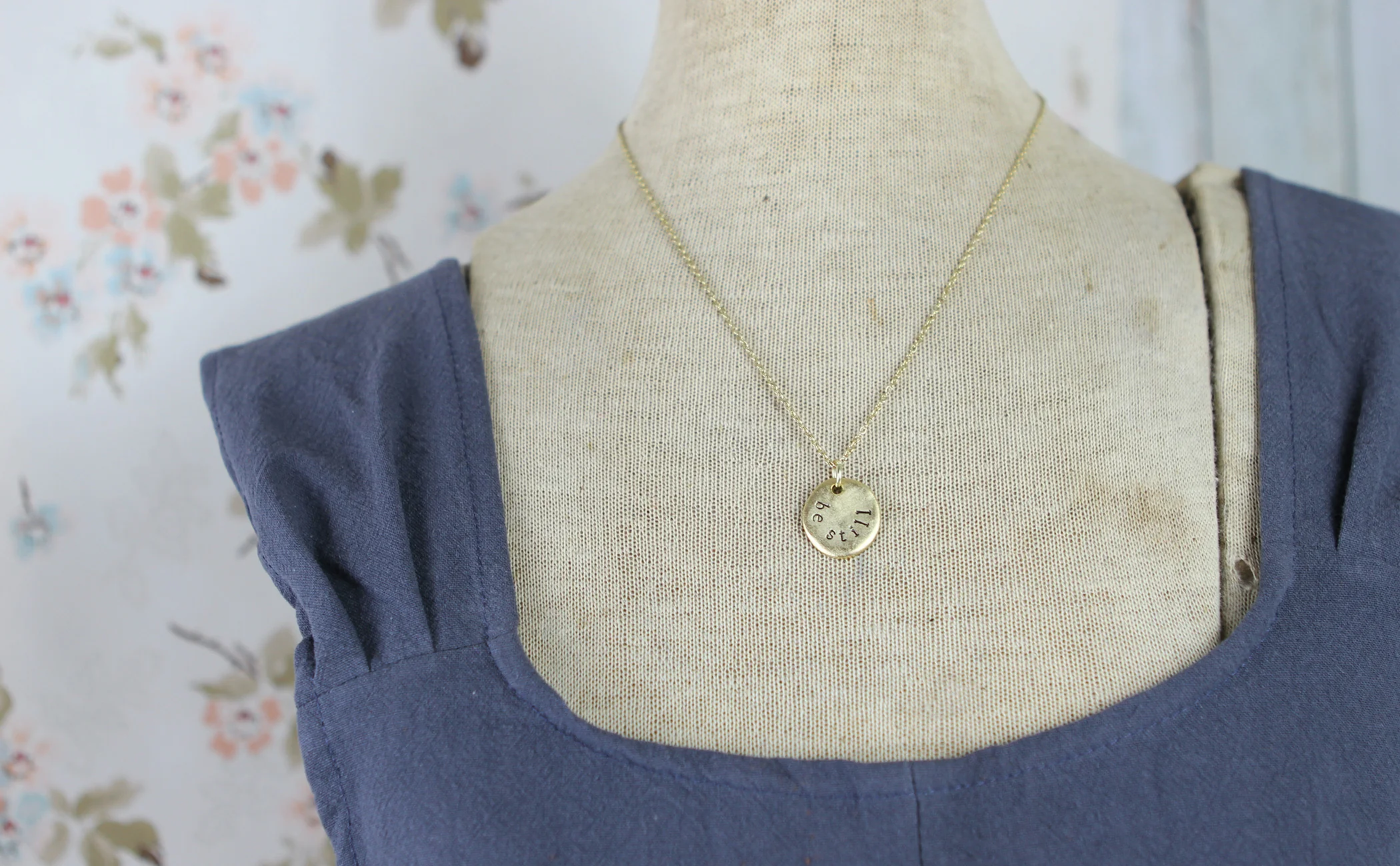 Be Still Hand Stamped Scripture Necklace - Image 3