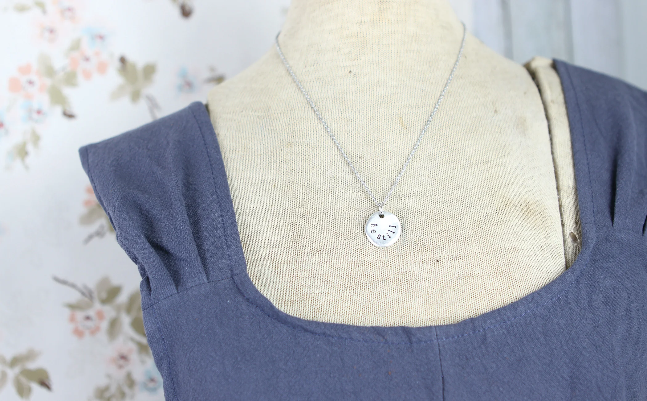 Be Still Hand Stamped Scripture Necklace - Image 8