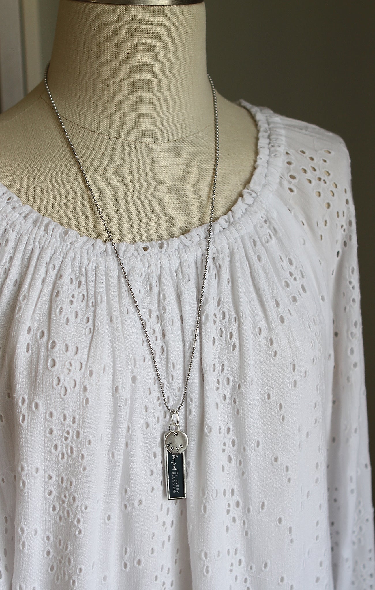 Come Thou Fount Of Every Blessing Hymn Faith Charm Necklace - Image 3
