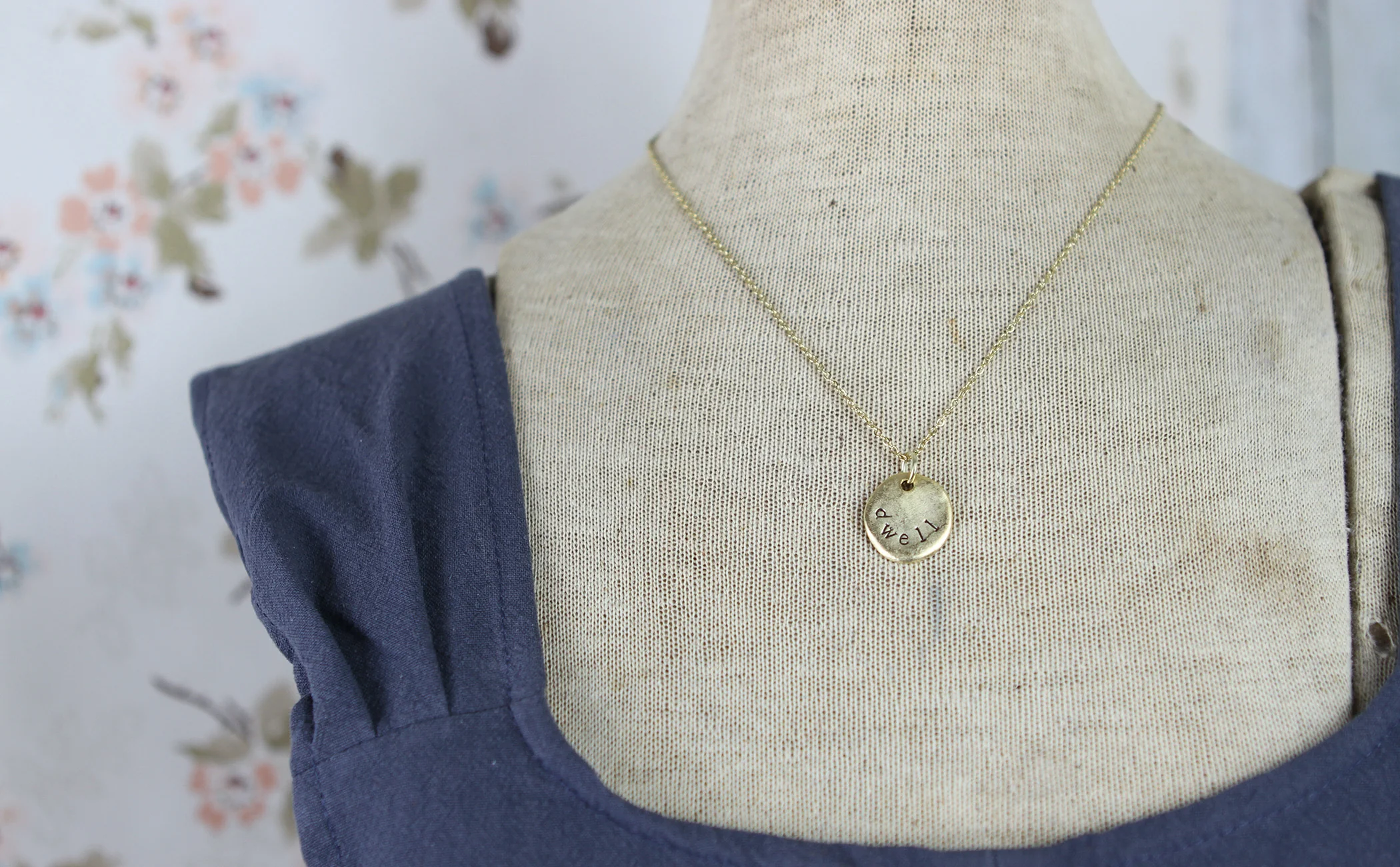 Dwell Hand Stamped Scripture Necklace - Image 3