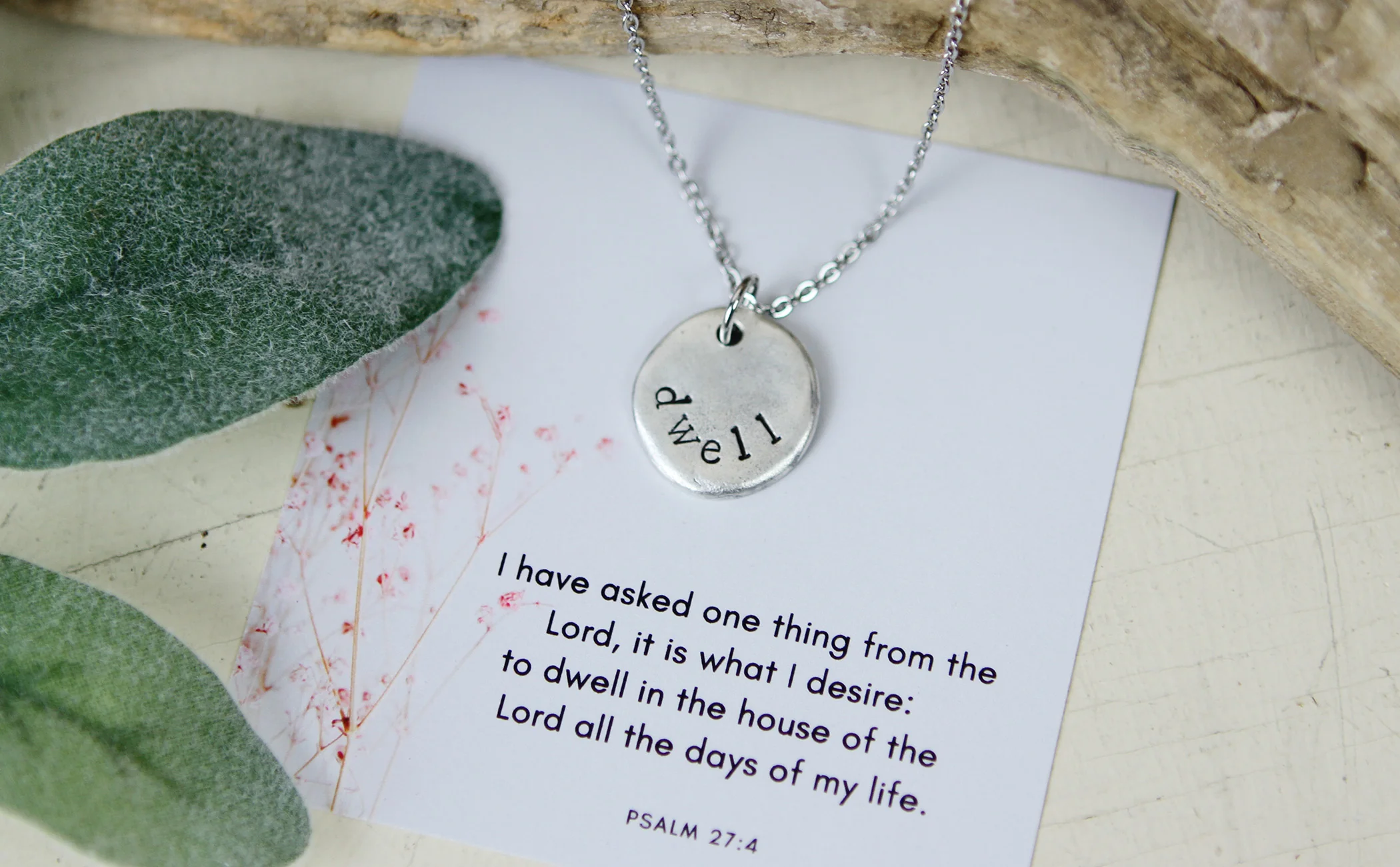 Dwell Hand Stamped Scripture Necklace - Image 5