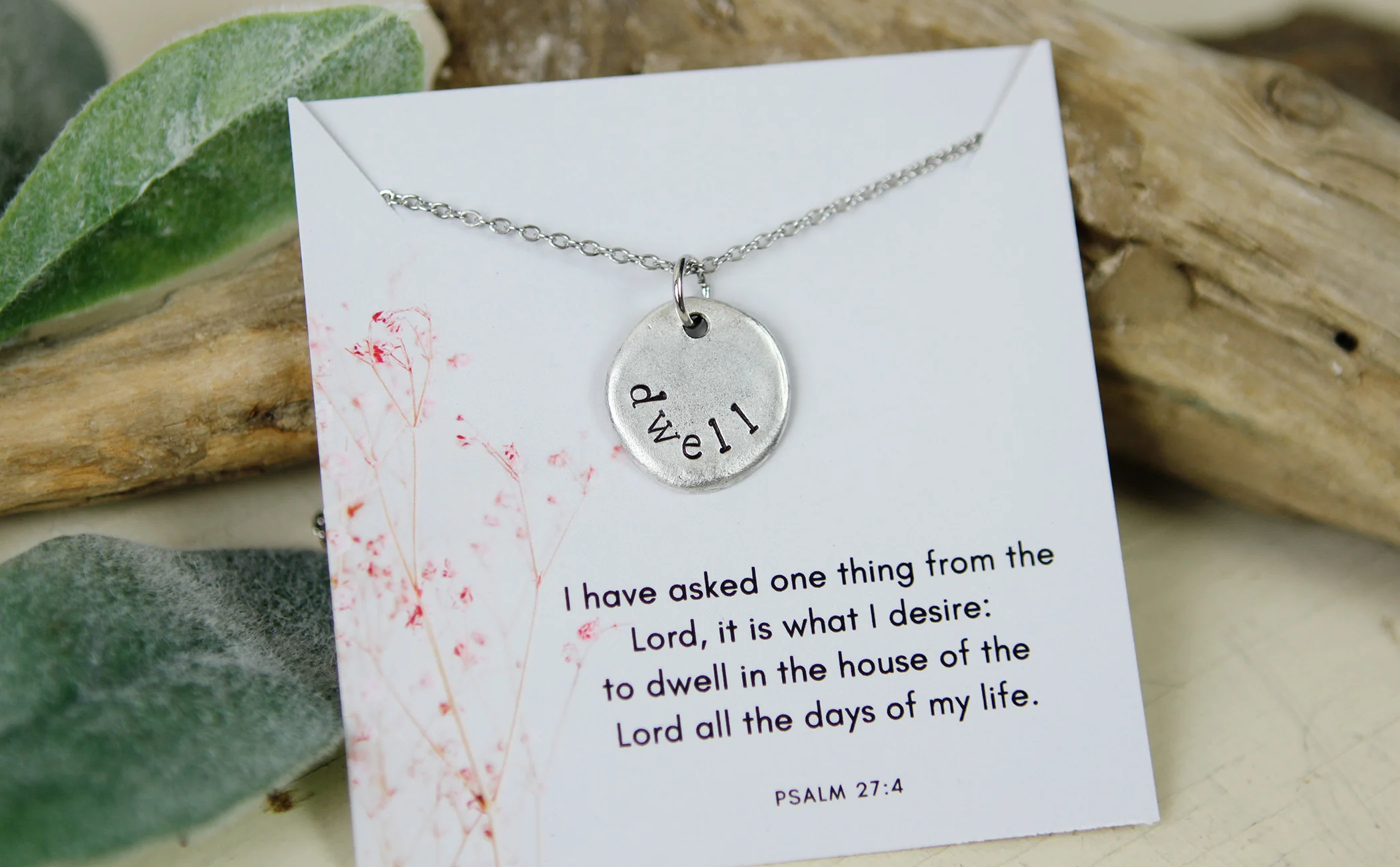 Dwell Hand Stamped Scripture Necklace - Image 7