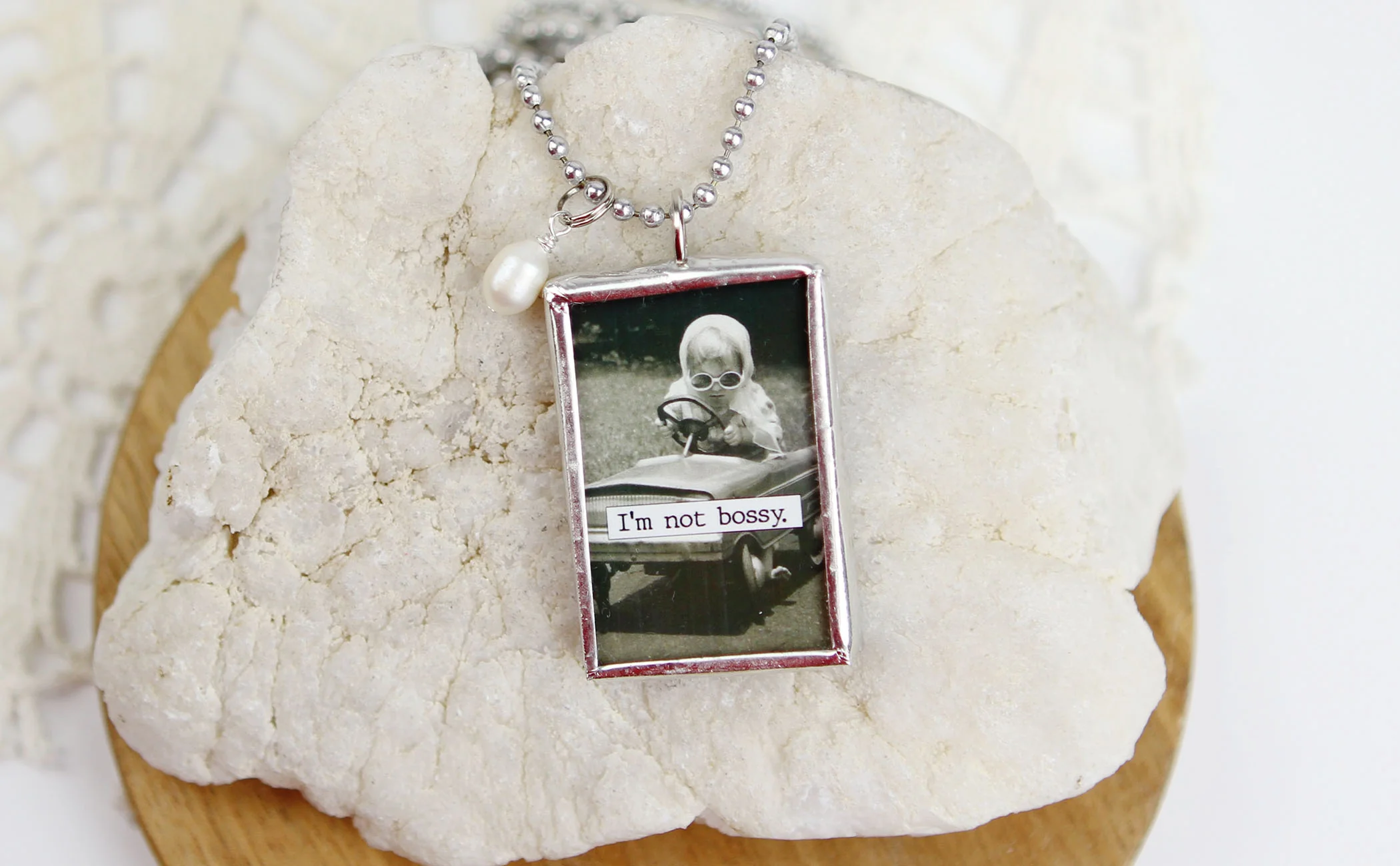 I'm Not Bossy Soldered Art Jewelry Charm - Image 2