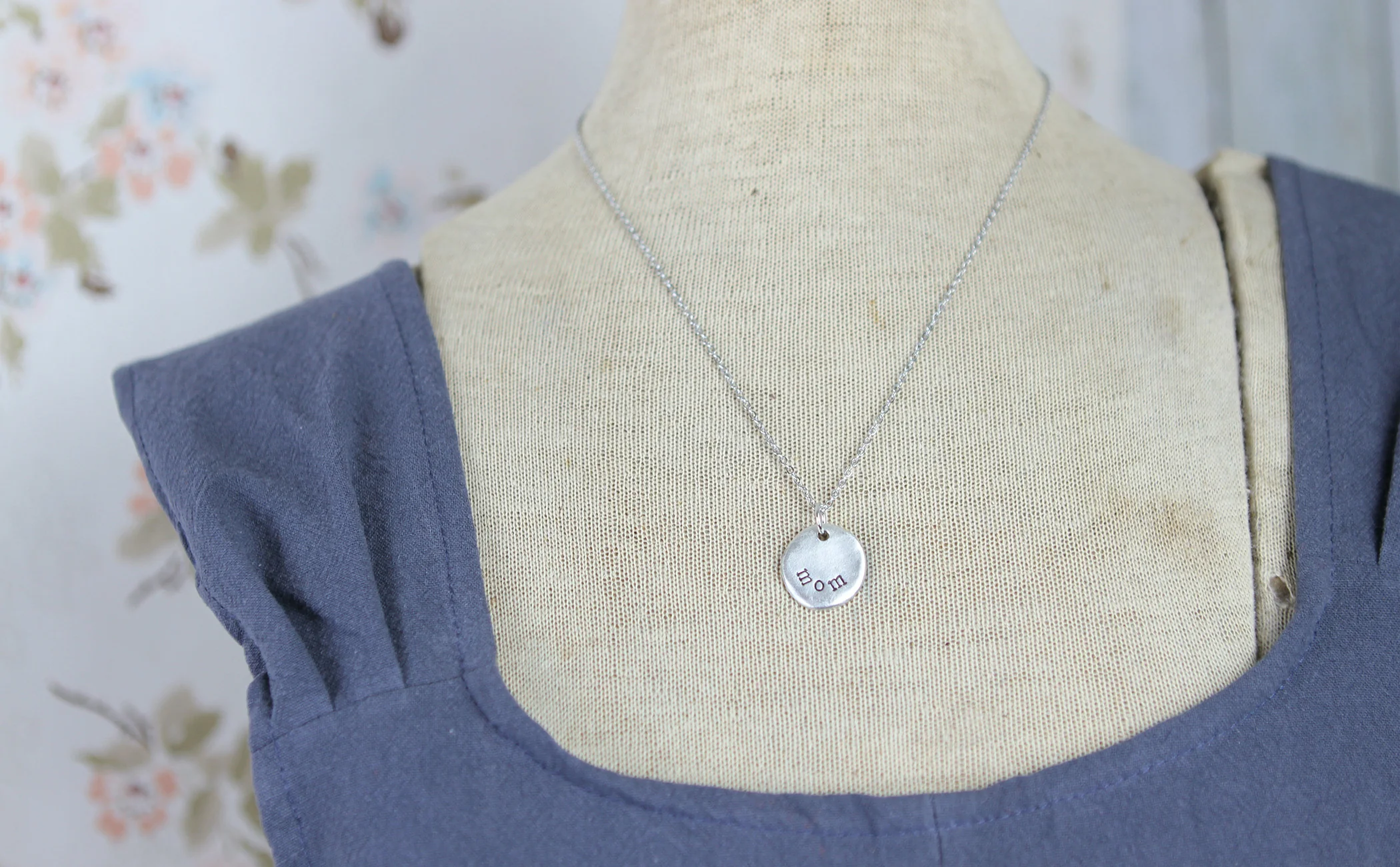 Mom Hand Stamped Scripture Necklace - Image 5
