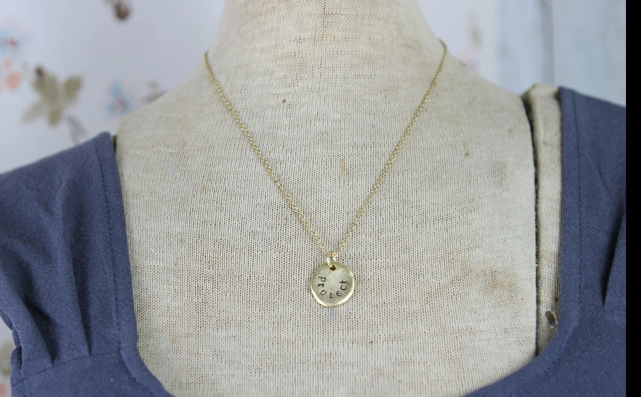 Protect Hand Stamped Scripture Necklace - Image 5