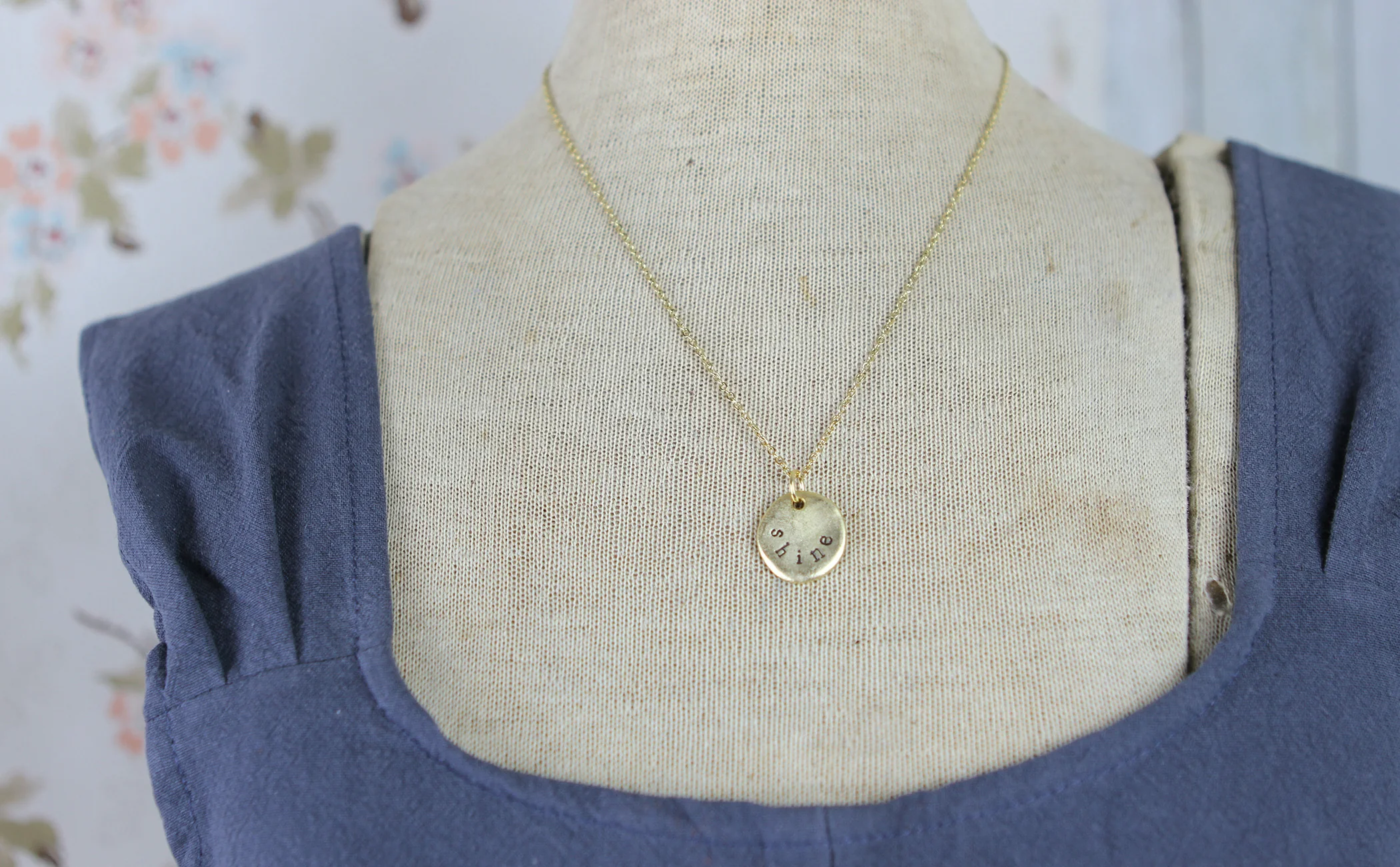 Shine Hand Stamped Scripture Necklace - Image 4