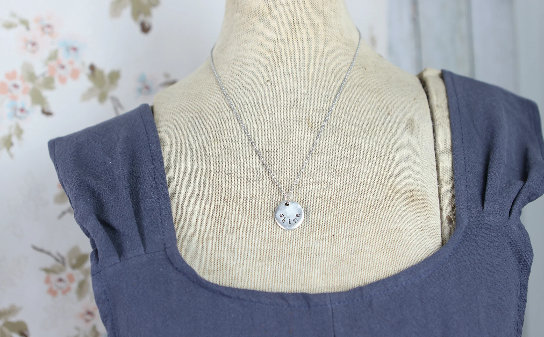 Shine Hand Stamped Scripture Necklace - Image 6