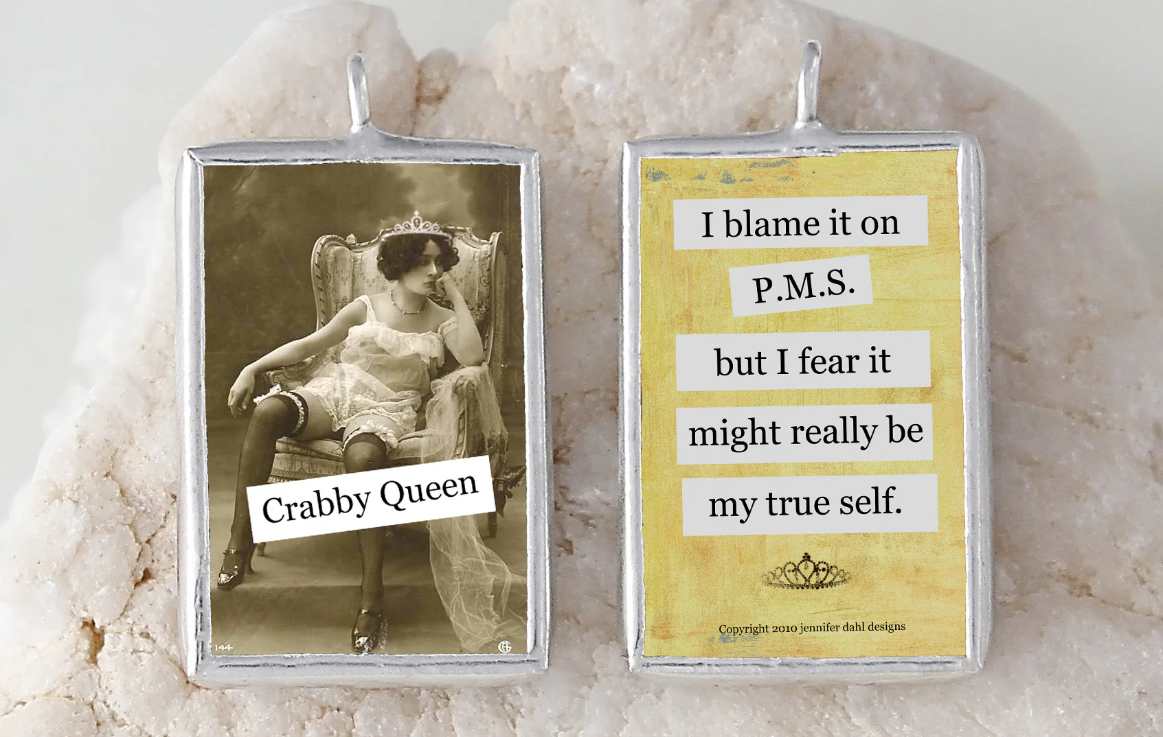 Crabby Queen Soldered Art Charm - Image 2