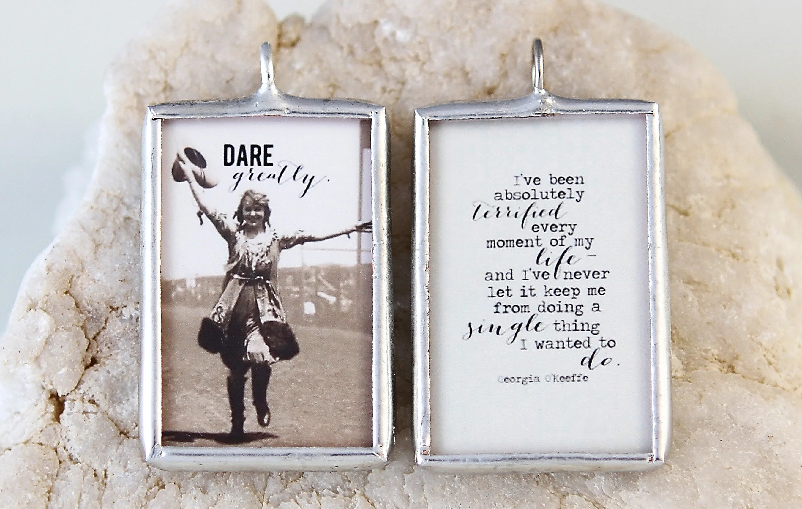 Dare Greatly Soldered Art Charm - Image 2