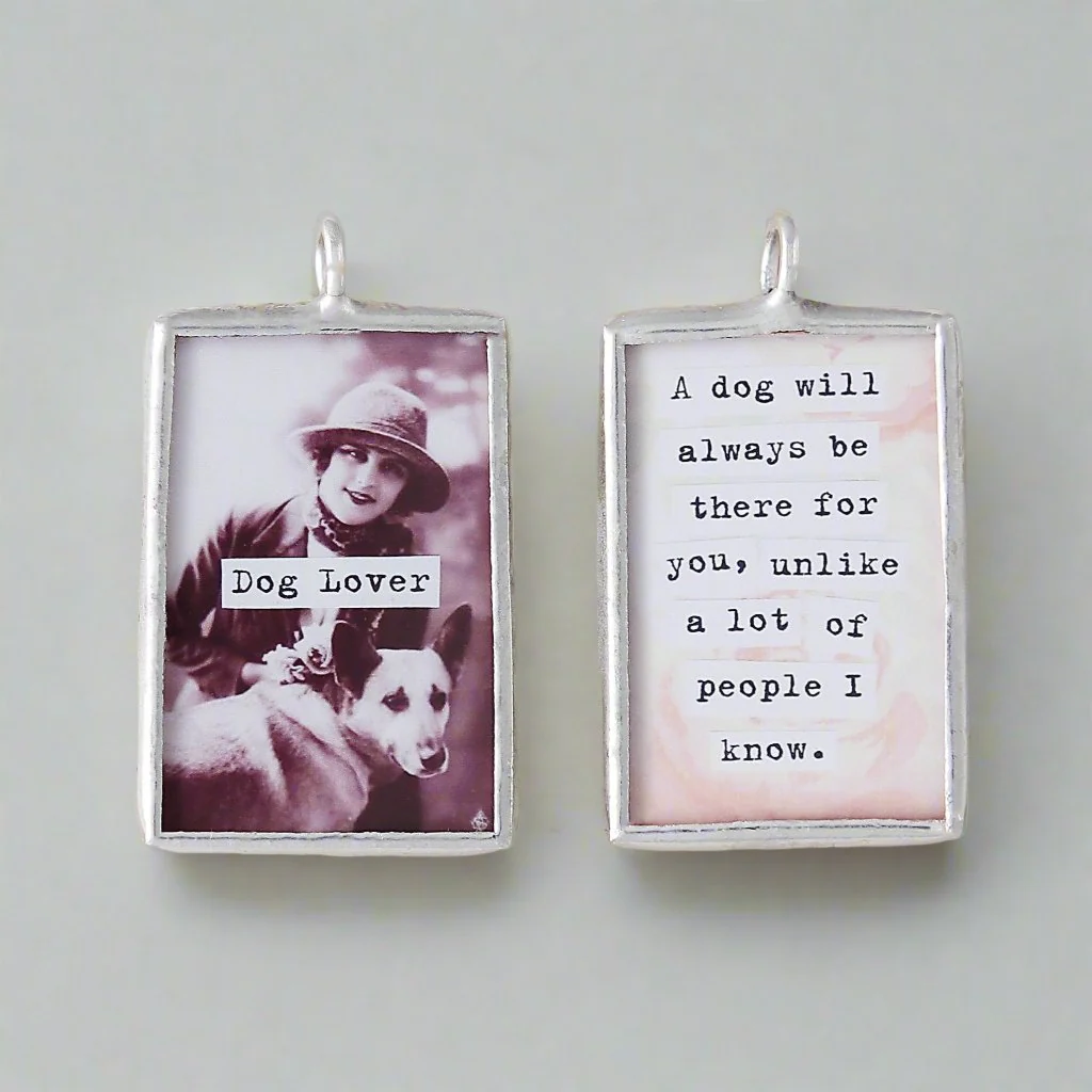 Dog Lover Soldered Art Charm