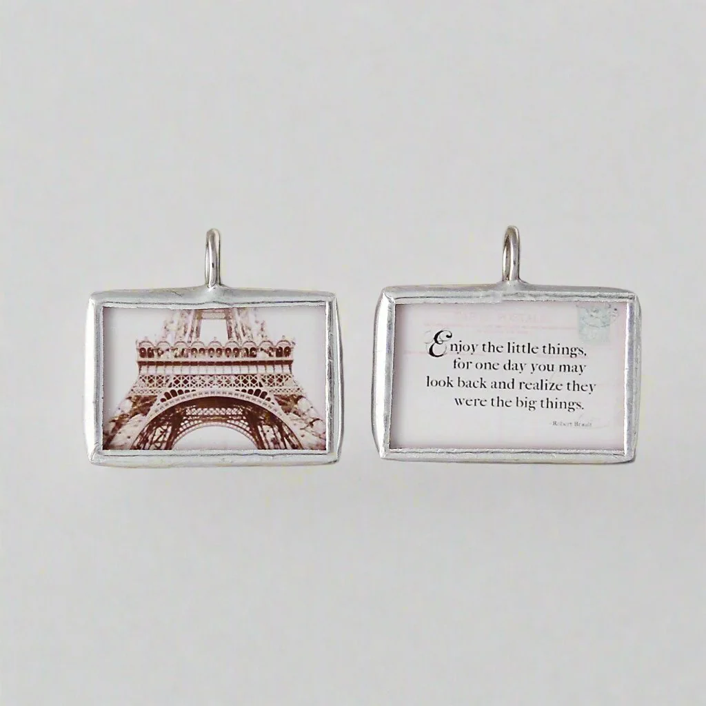 Enjoy The Little Things Soldered Art Charm