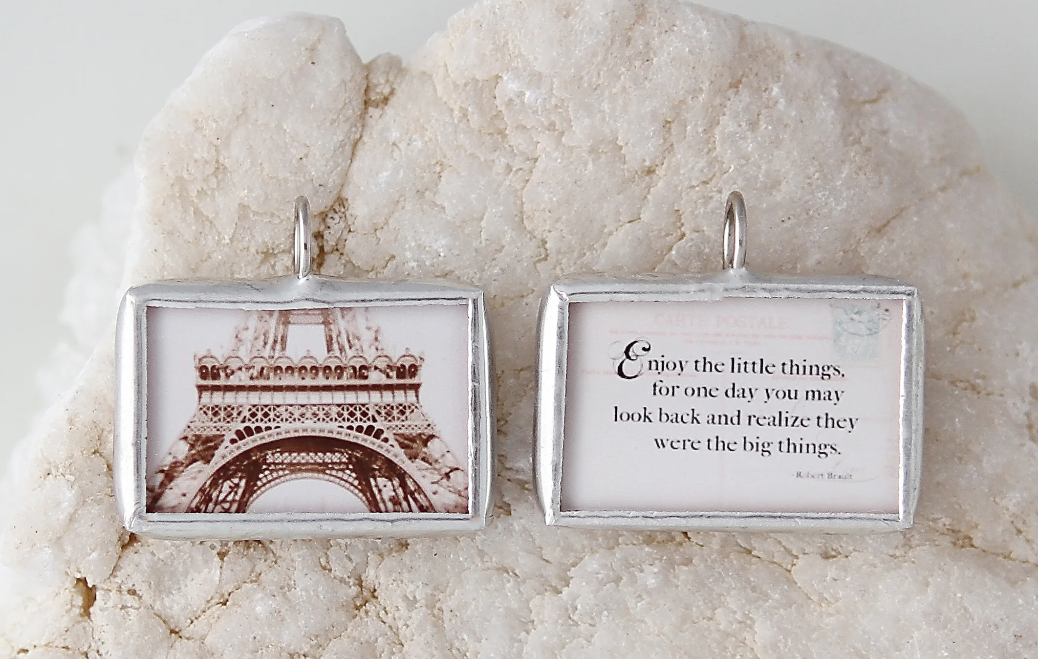 Enjoy The Little Things Soldered Art Charm - Image 2