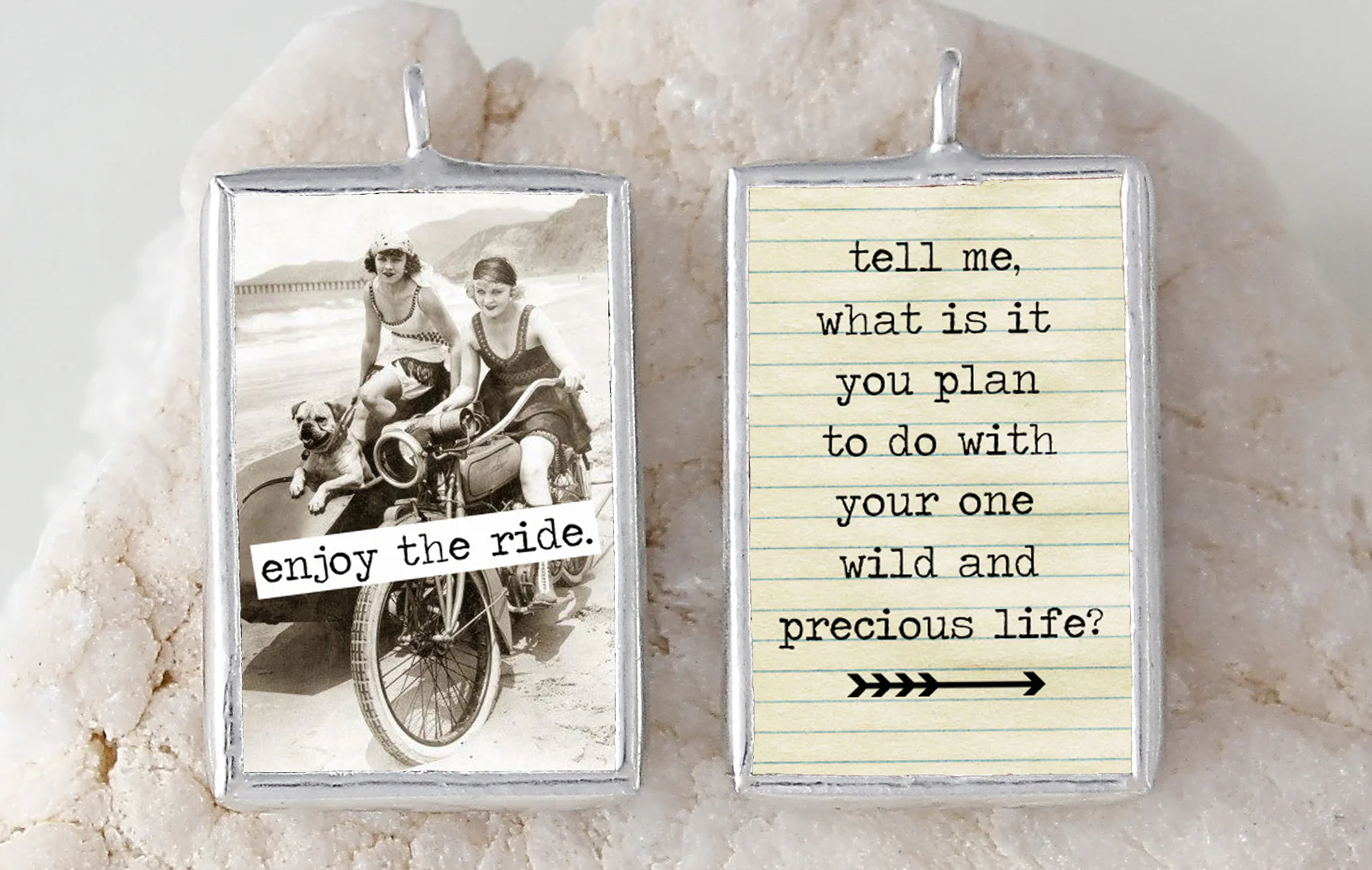 Enjoy the Ride Soldered Art Charm - Image 2