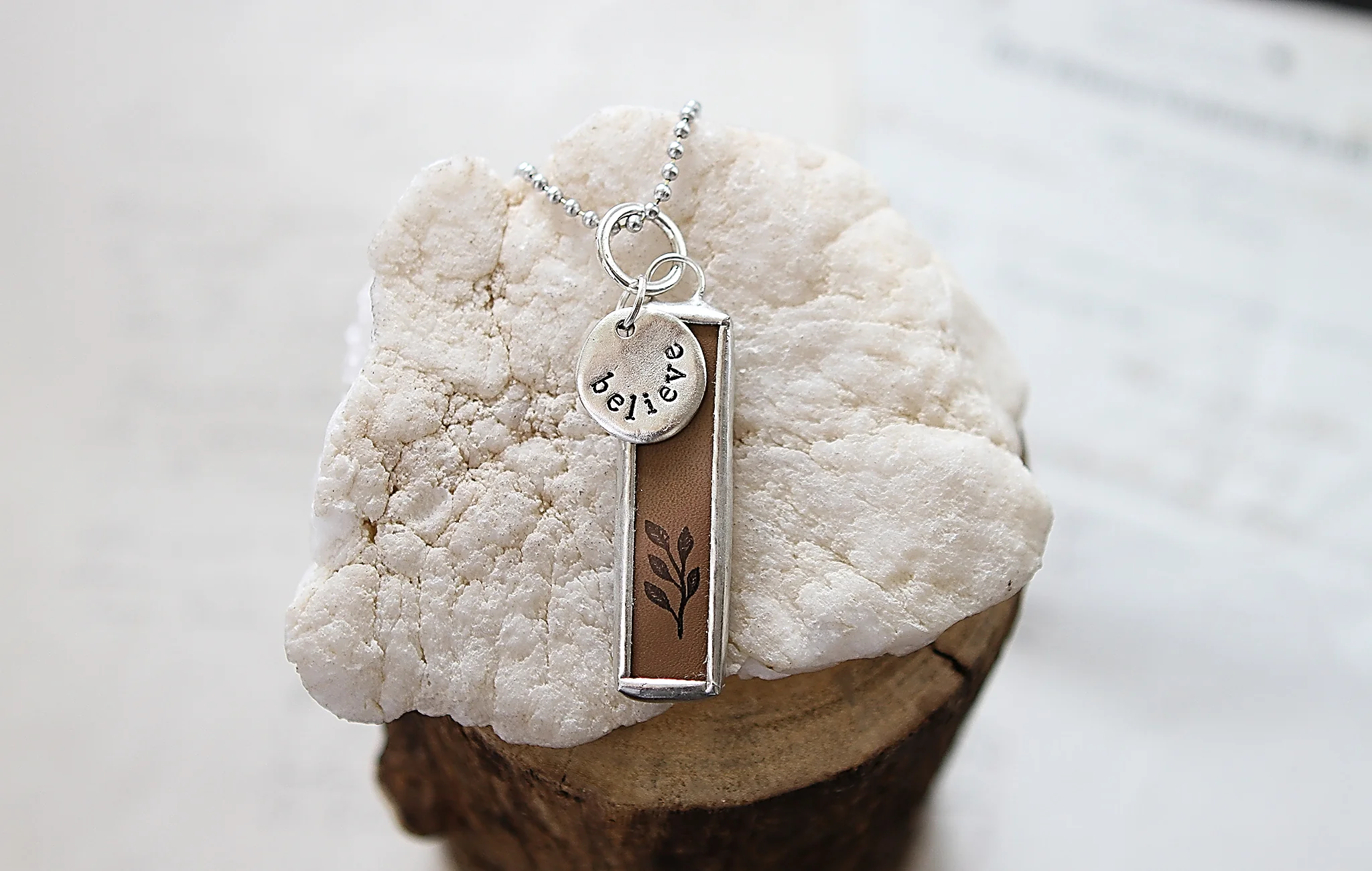 Every Hour I Need Thee Faith Hymn Charm Necklace - Image 2