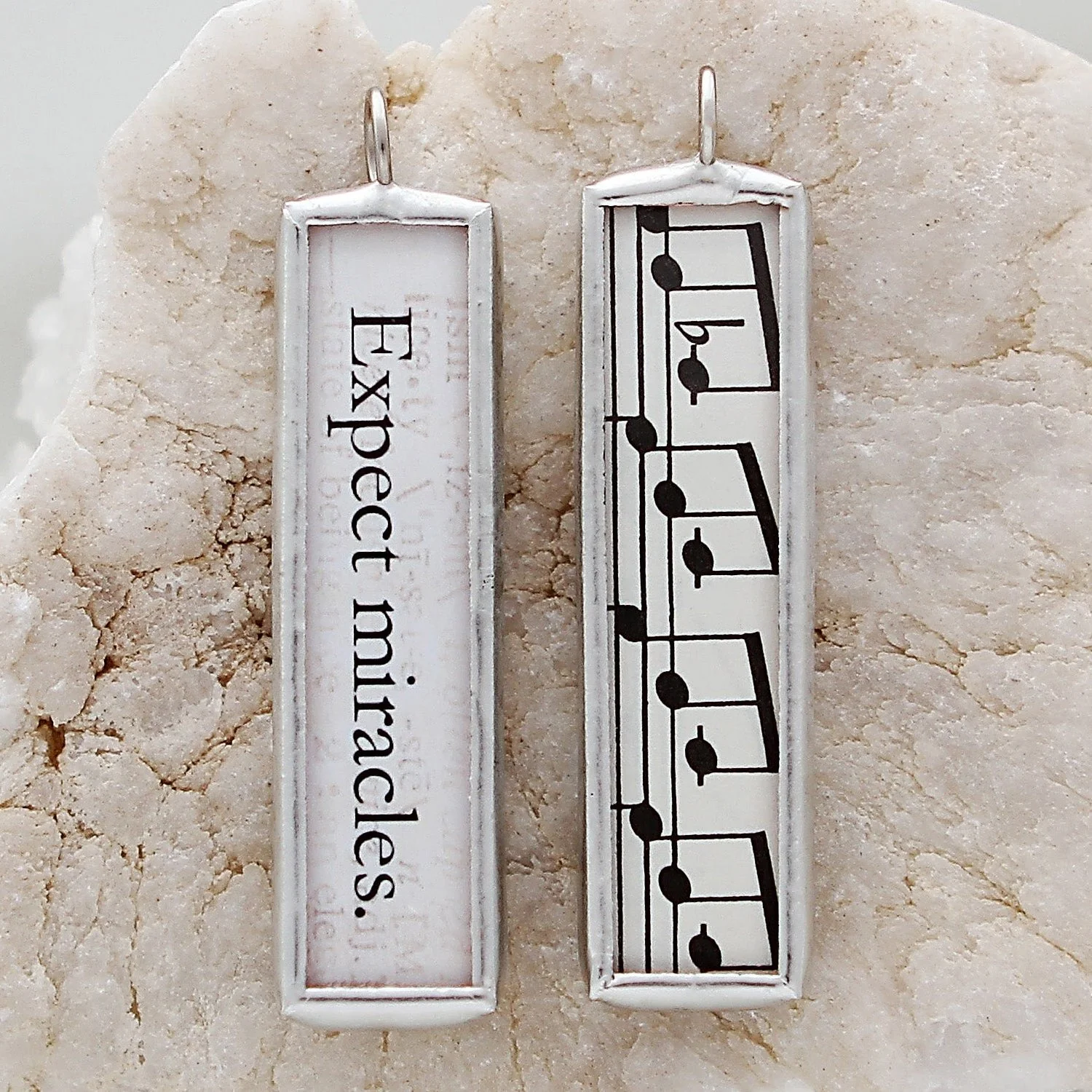 Expect Miracles Soldered Art Charm