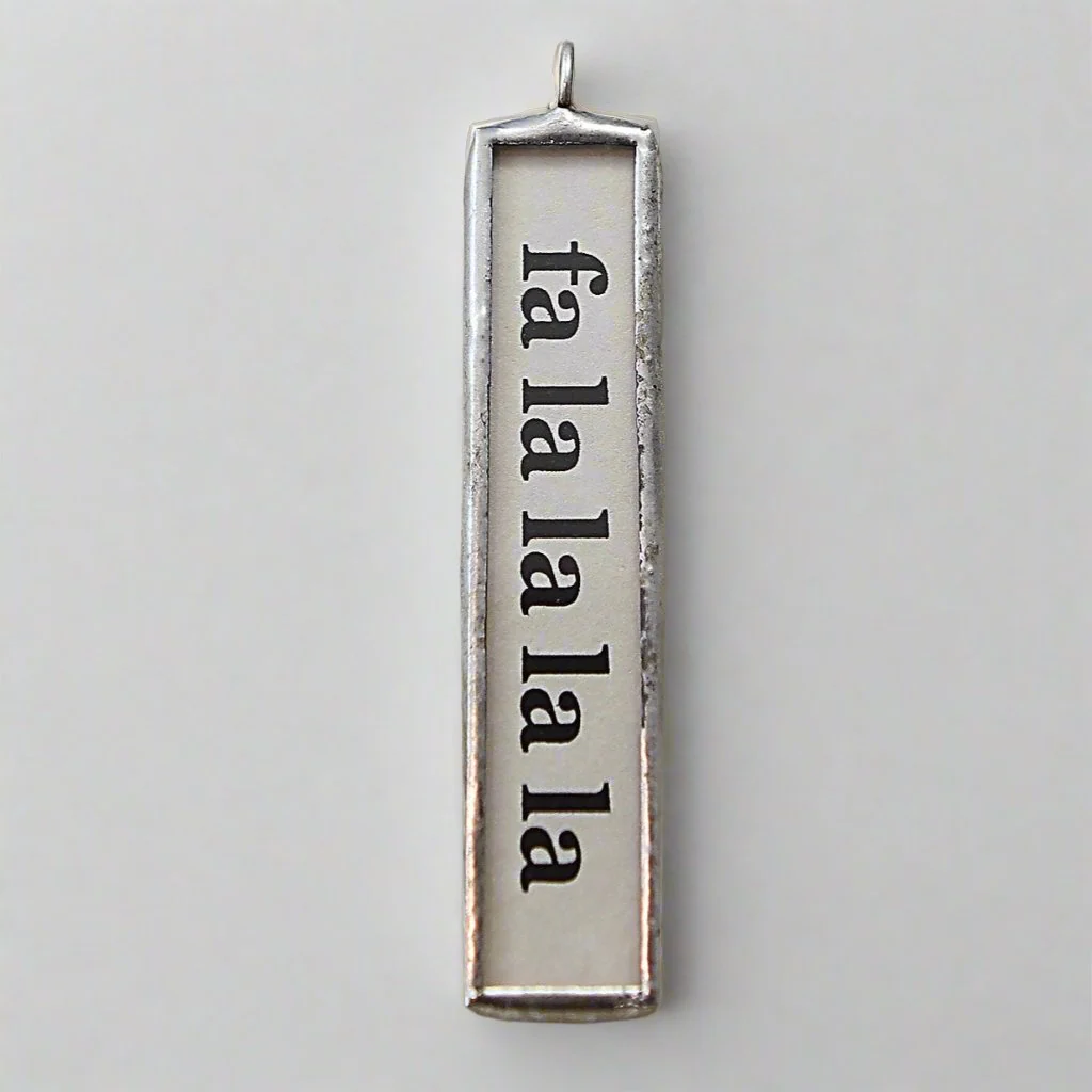 Fa la la long Soldered Art Charm Jewelry