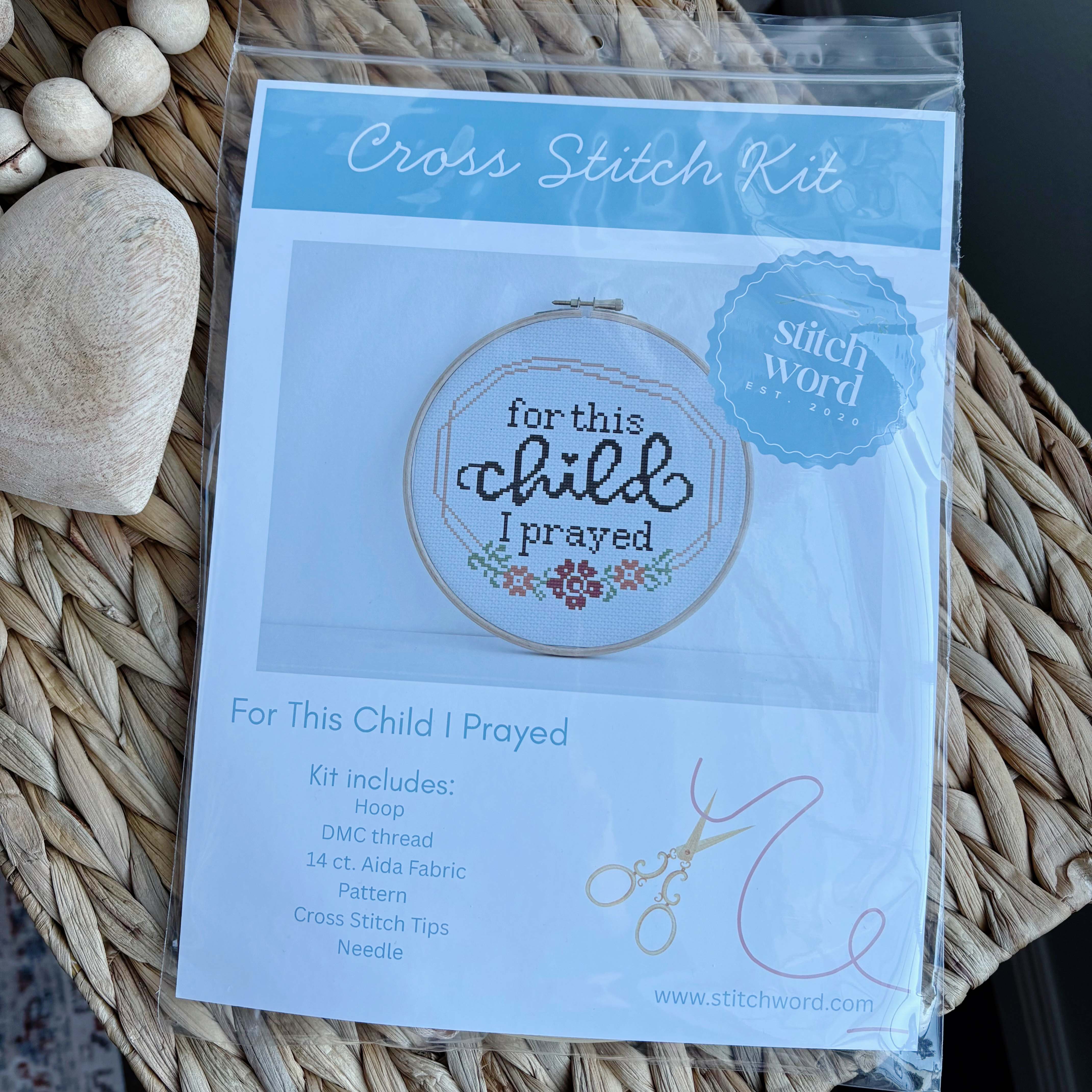 For This Child I Prayed Cross Stitch Kit - Image 3