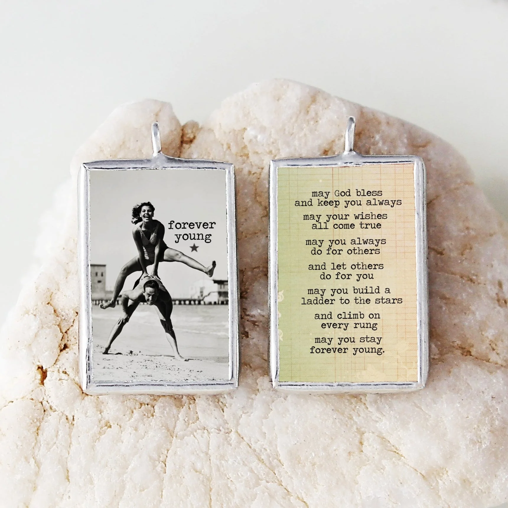 Forever Young Soldered Art Charm