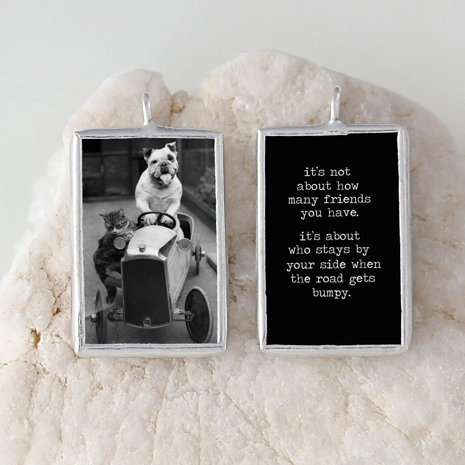 Friend By Your Side Soldered Art Charm
