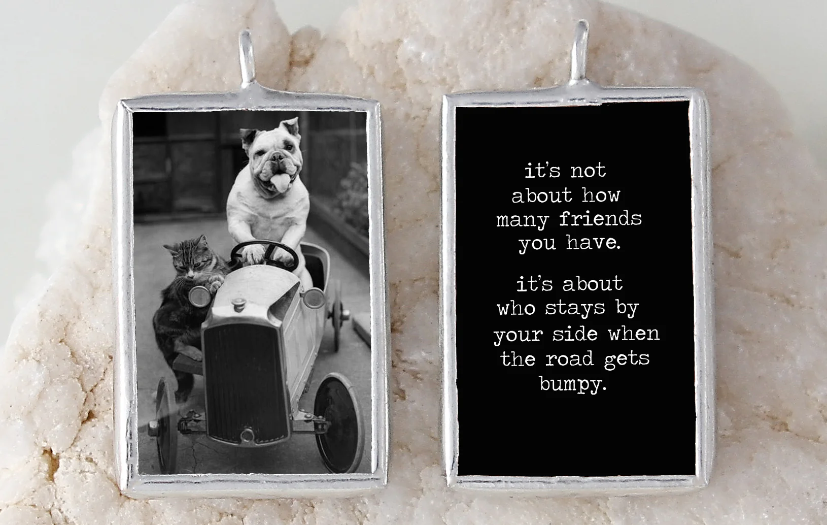Friend By Your Side Soldered Art Charm - Image 2