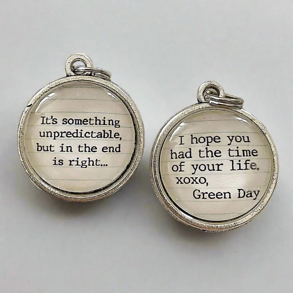 Time of Your Life Double Sided Bubble Jewelry Charm