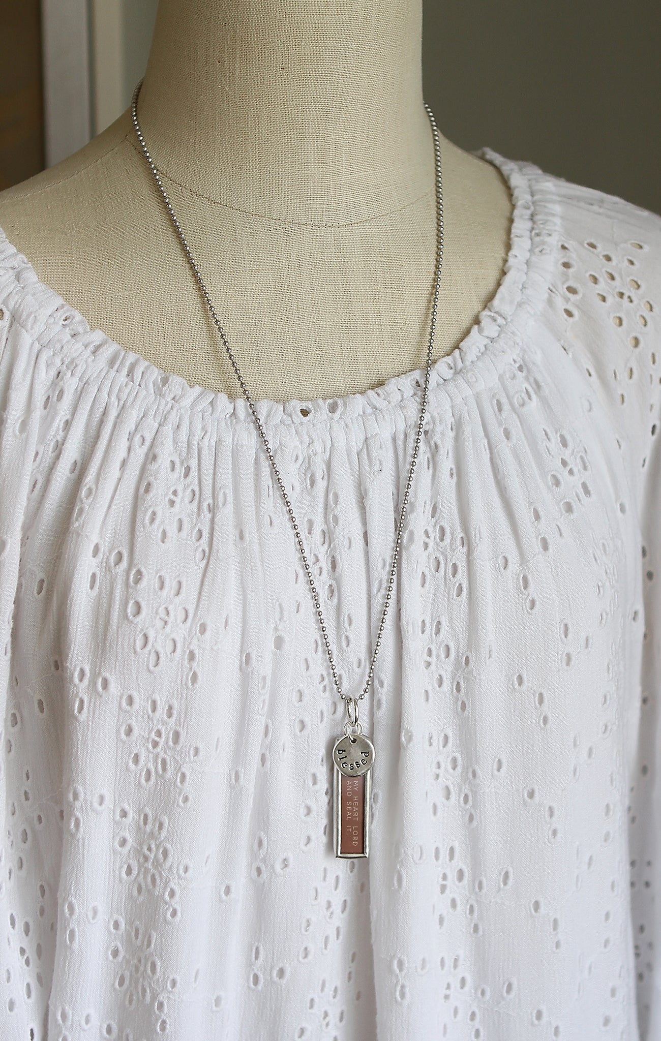 Here's My Heart Lord Charm Hymn Faith Necklace - Image 3