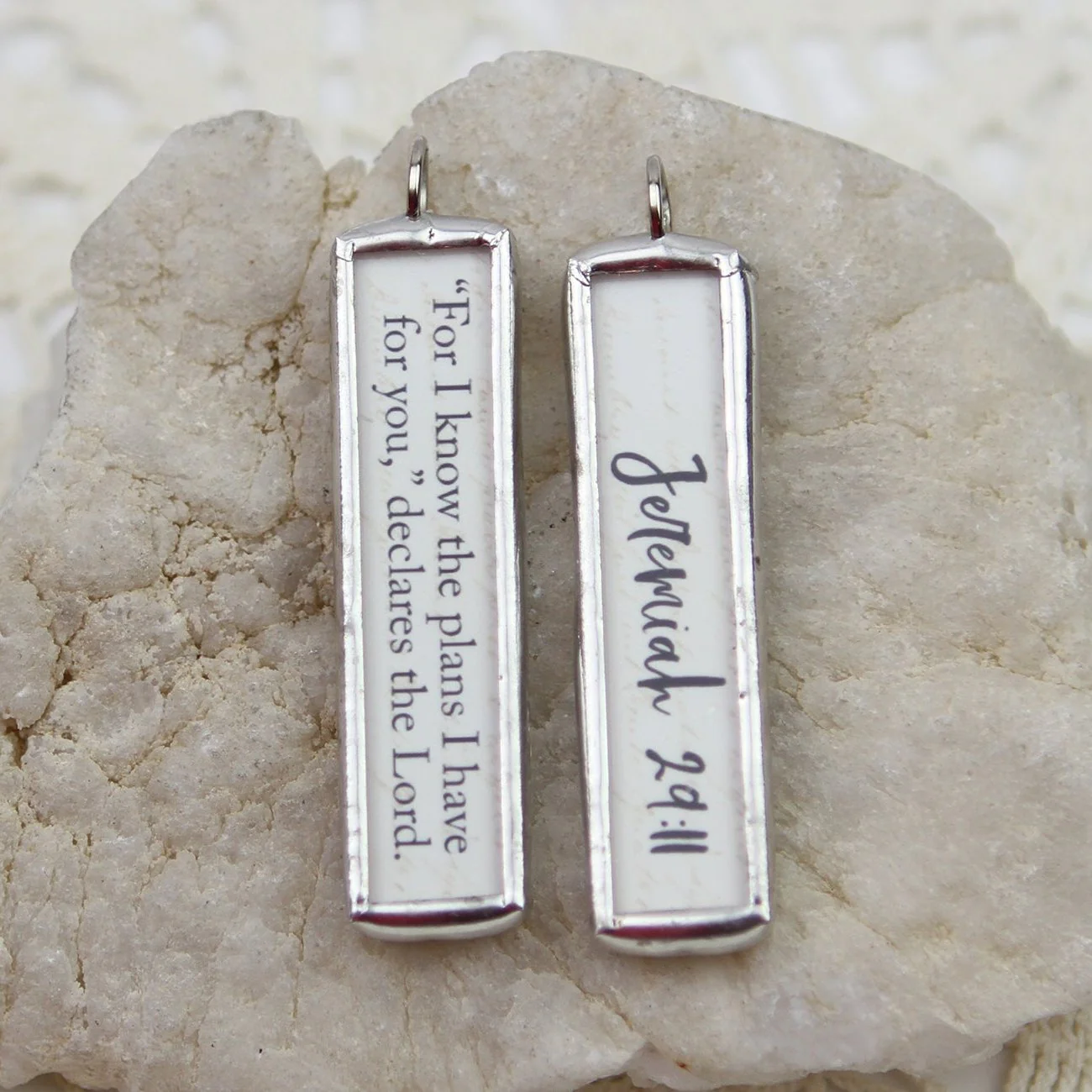 For I Know The Plans I Have For You Soldered Art Jewelry Charm or Necklace