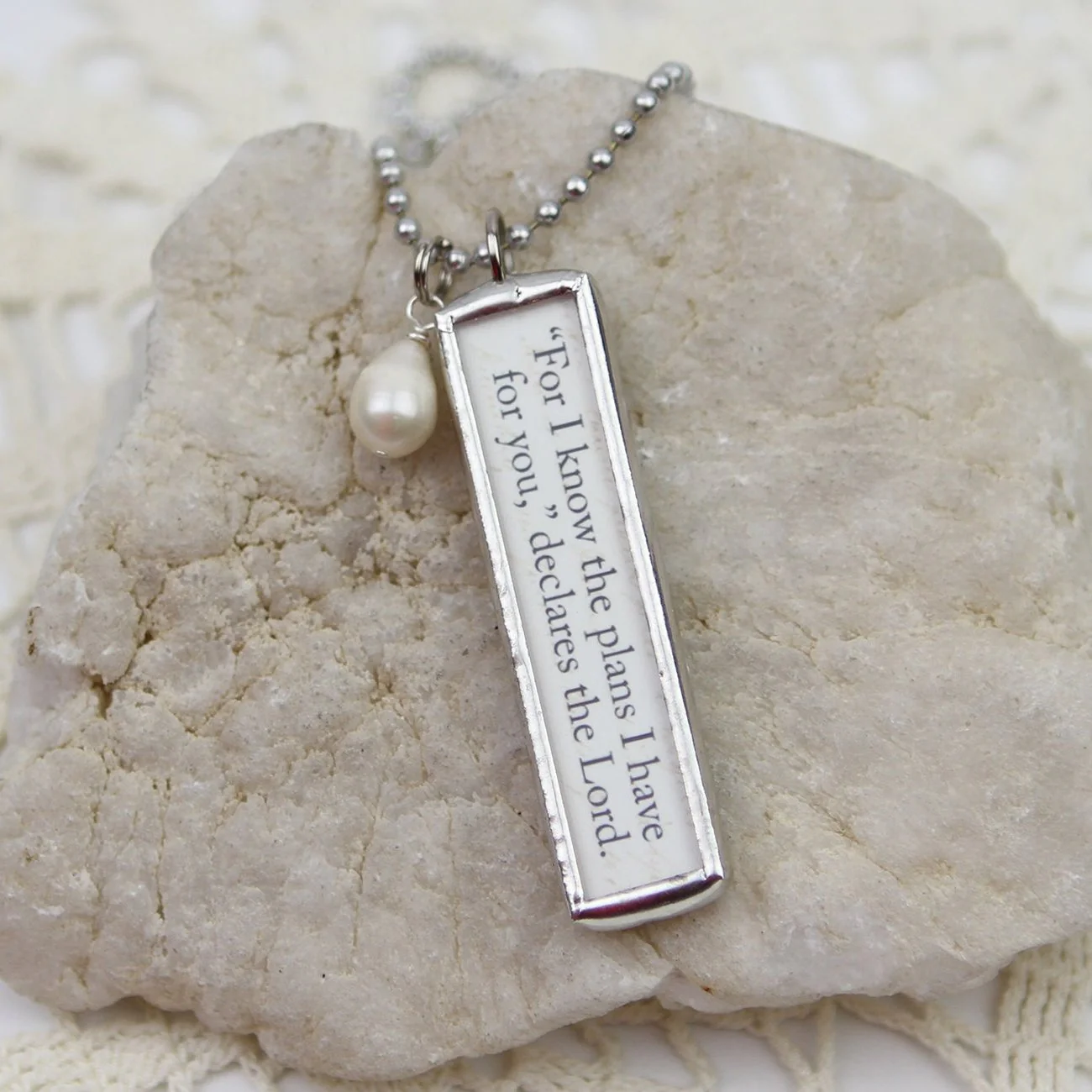 For I Know The Plans I Have For You Soldered Art Jewelry Charm or Necklace - Image 2