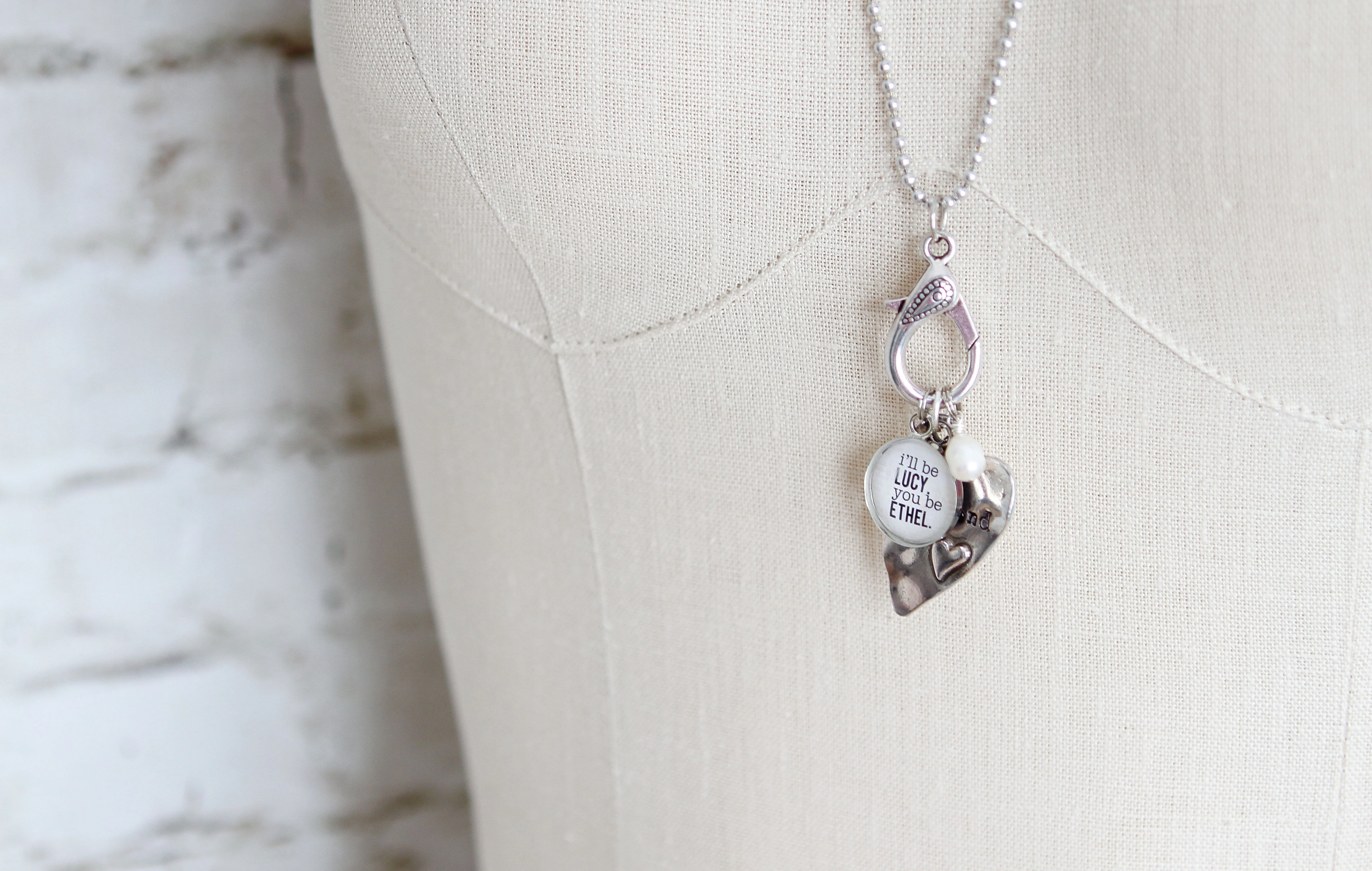 I'll Be Lucy You Be Ethel Charm Necklace - Image 3