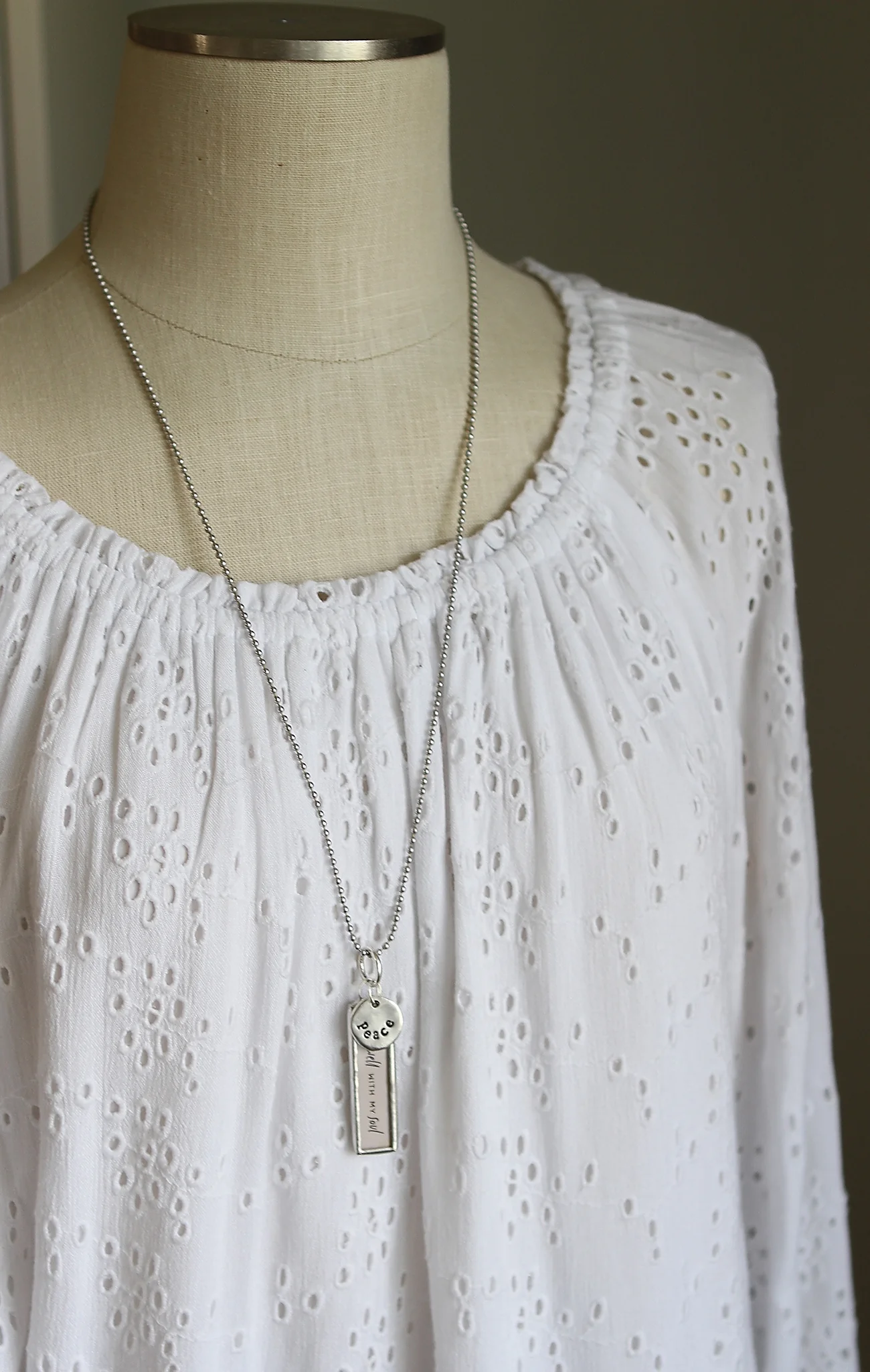 It Is Well With My Soul Hymn Faith Charm Necklace - Image 3