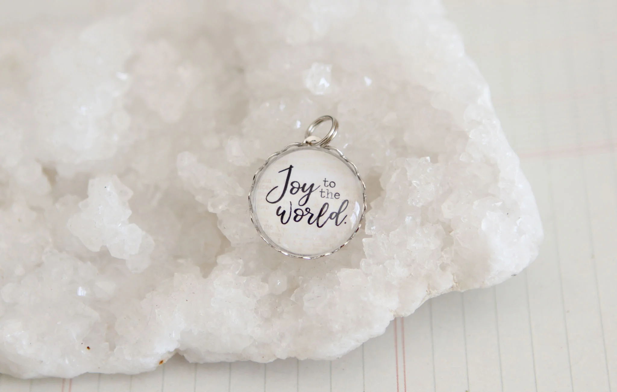 Joy to the World Bubble Charm