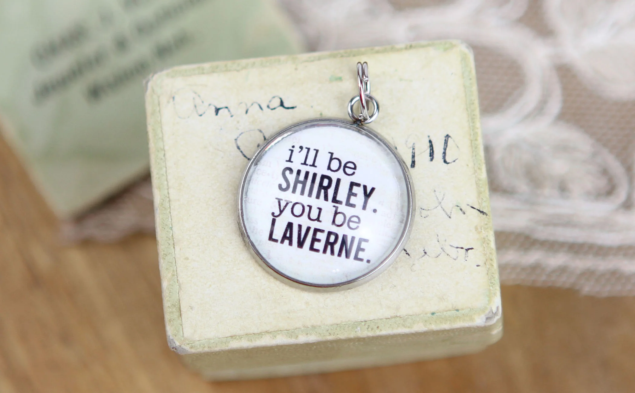 Laverne and Shirley Bubble Charm - Image 2