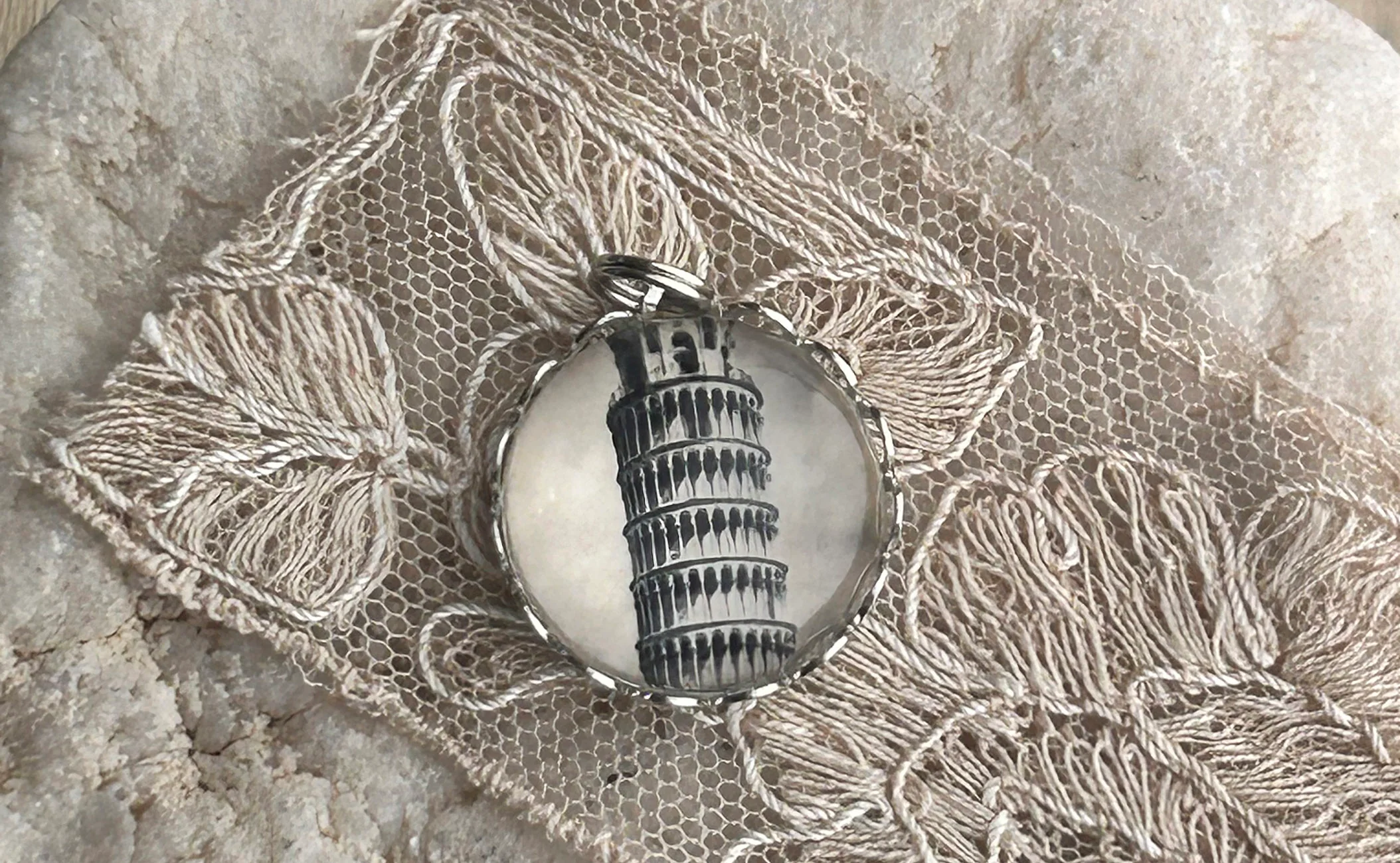 Leaning Tower of Pisa Bubble Charm
