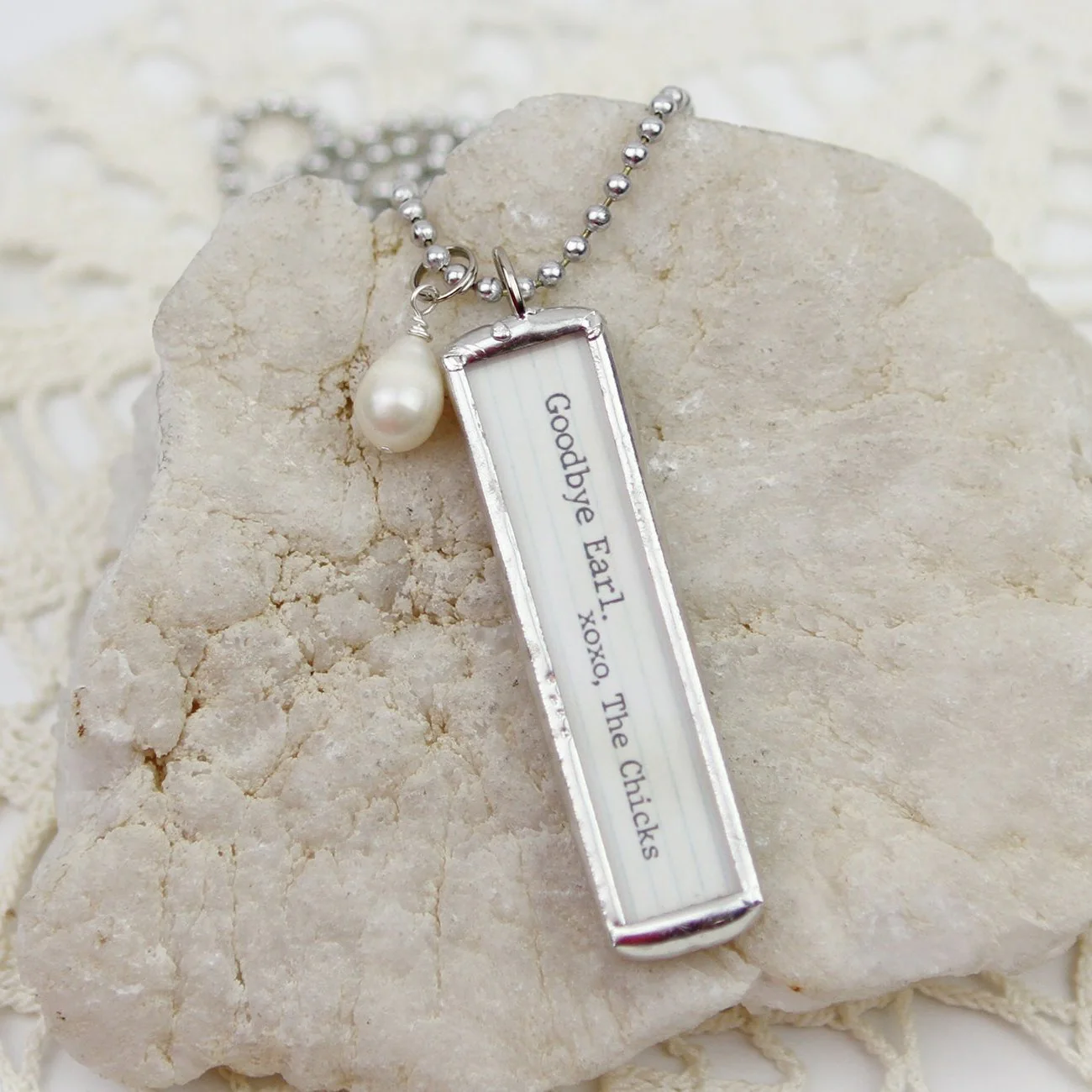 Goodbye Earl Lyric Soldered Art Jewelry Charm or Necklace - Image 2