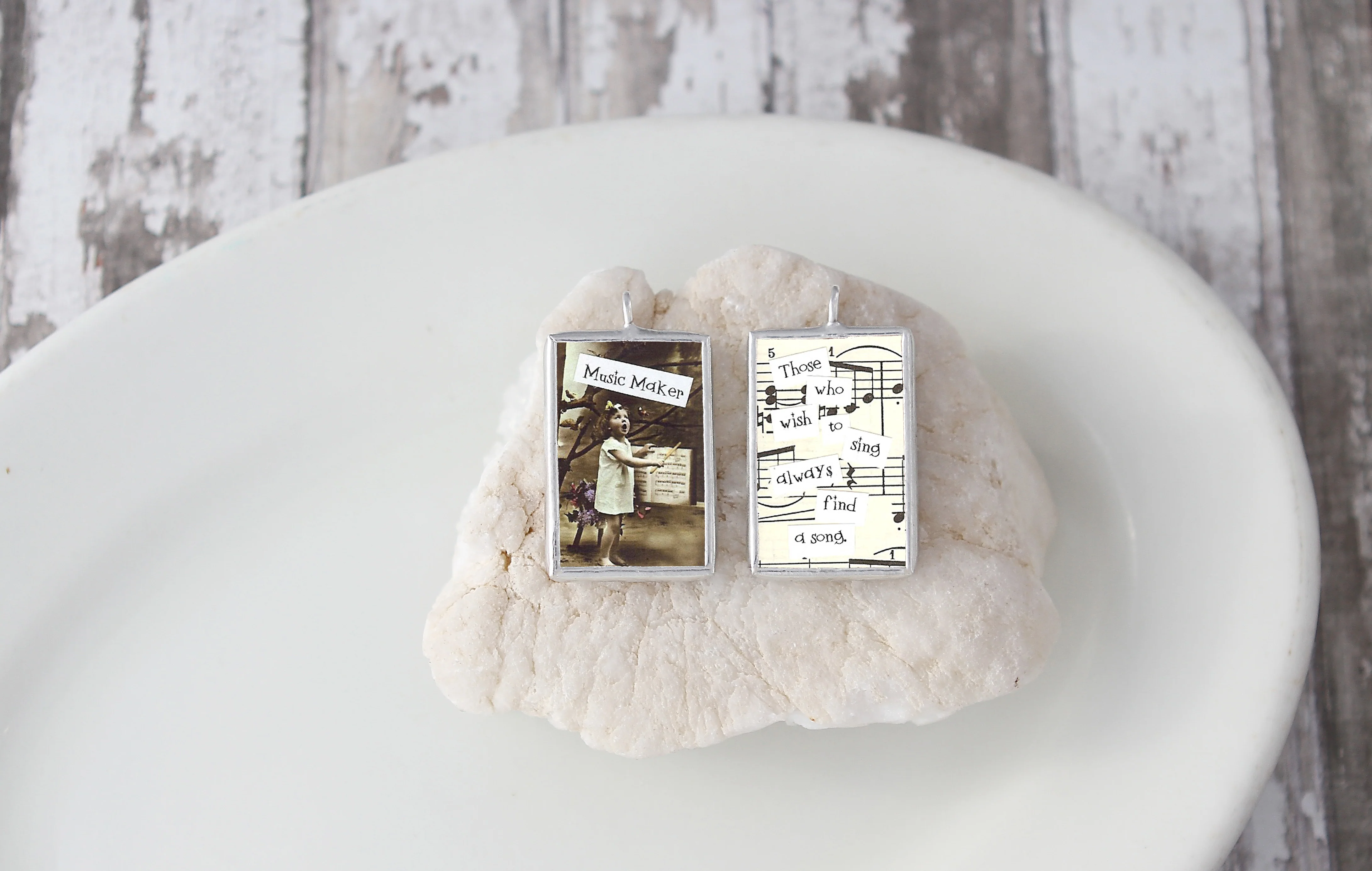 Music Maker Soldered Art Charm - Image 2
