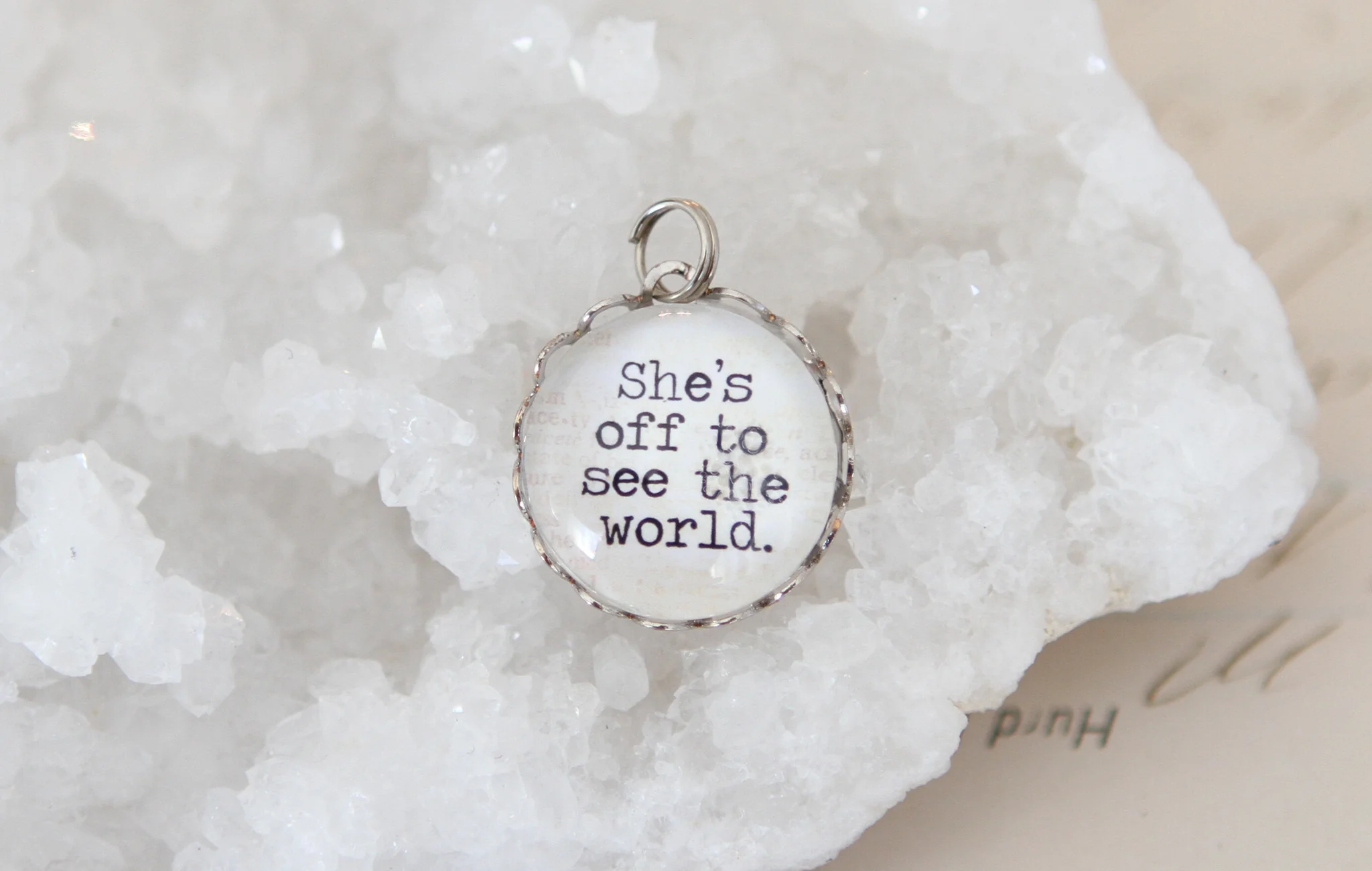 Off To See The World Bubble Charm