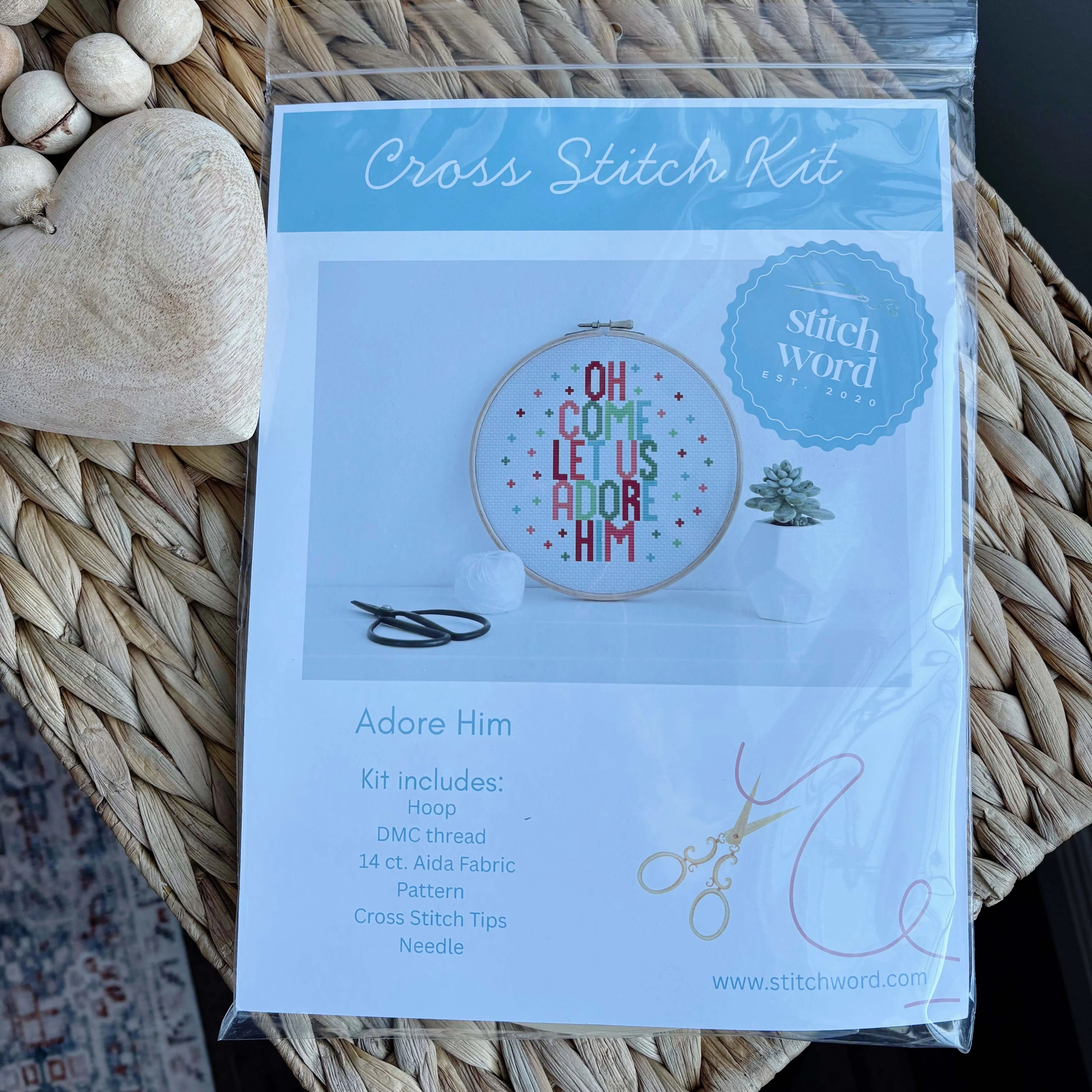 Oh Come Let Us Adore Him Cross Stitch Kit - Image 3