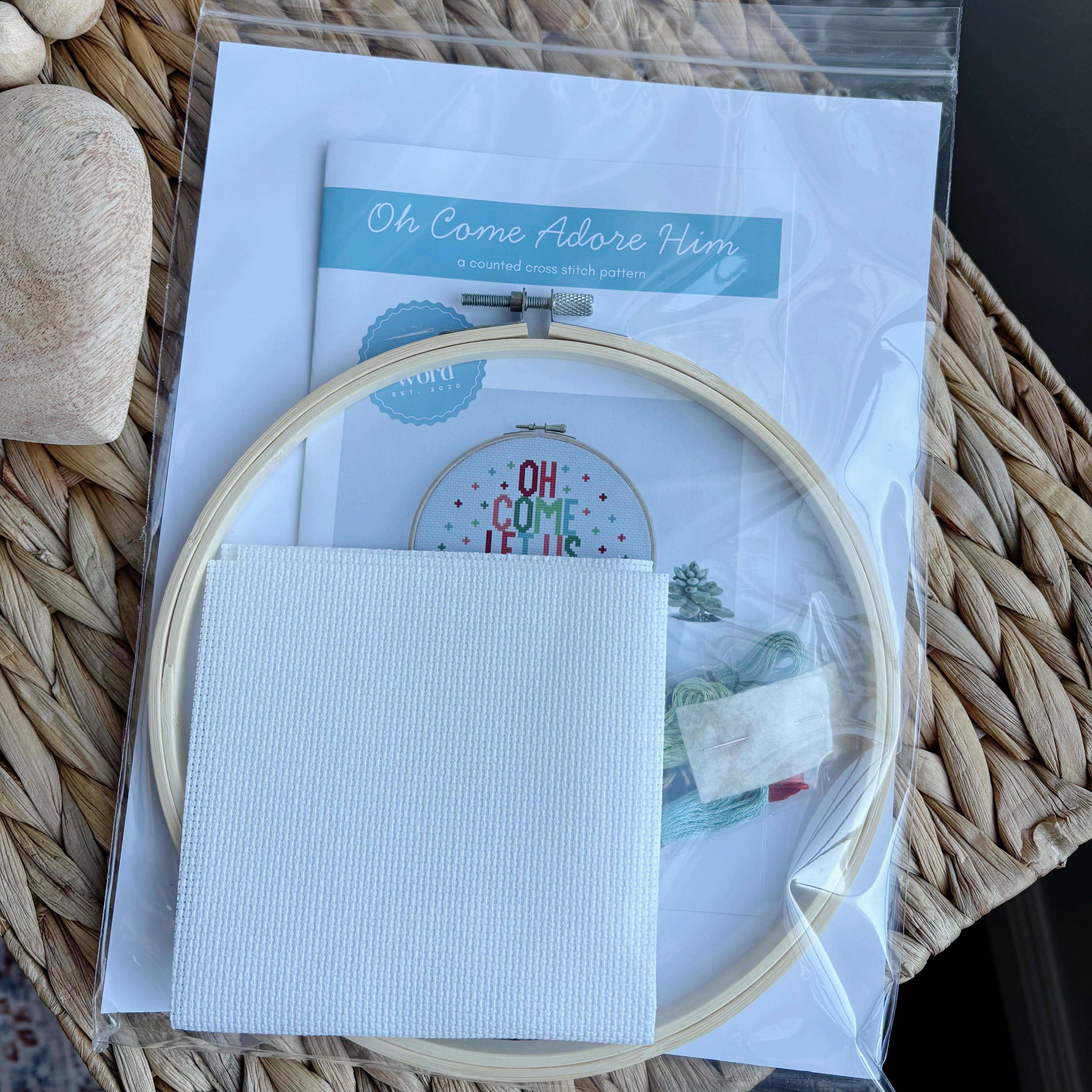 Oh Come Let Us Adore Him Cross Stitch Kit - Image 4