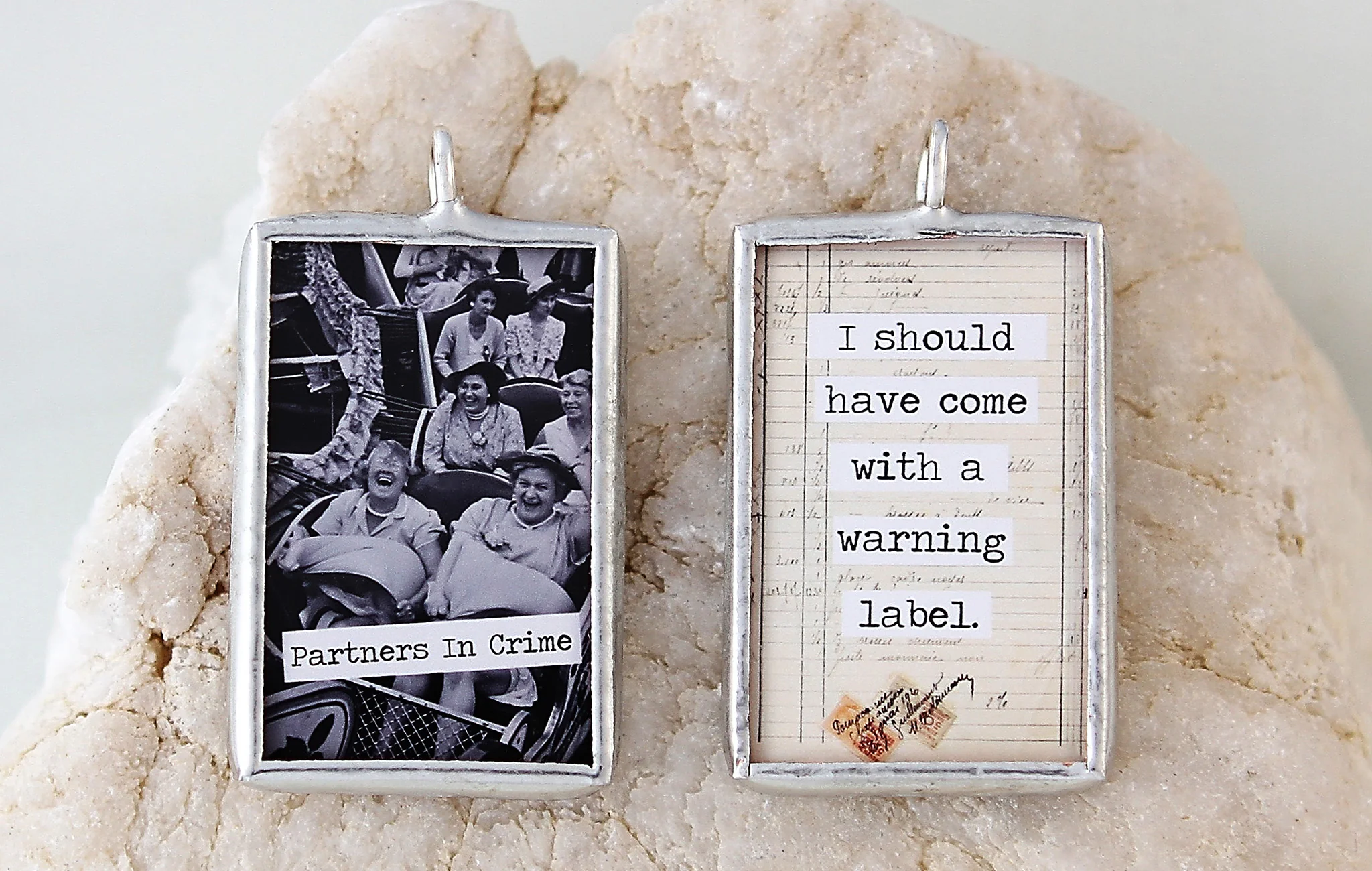 Partners In Crime Soldered Art Charm