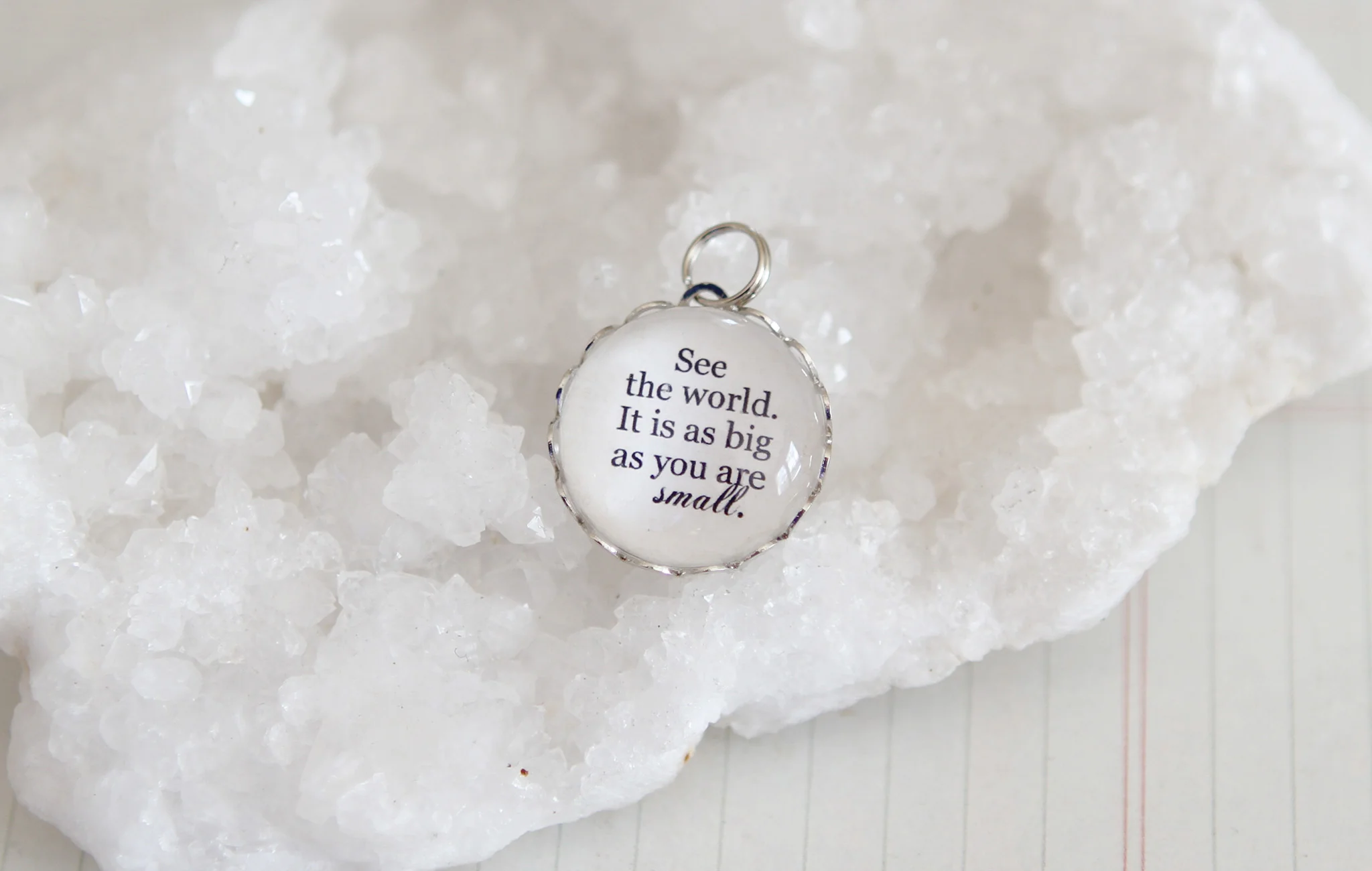 See The World Bubble Charm