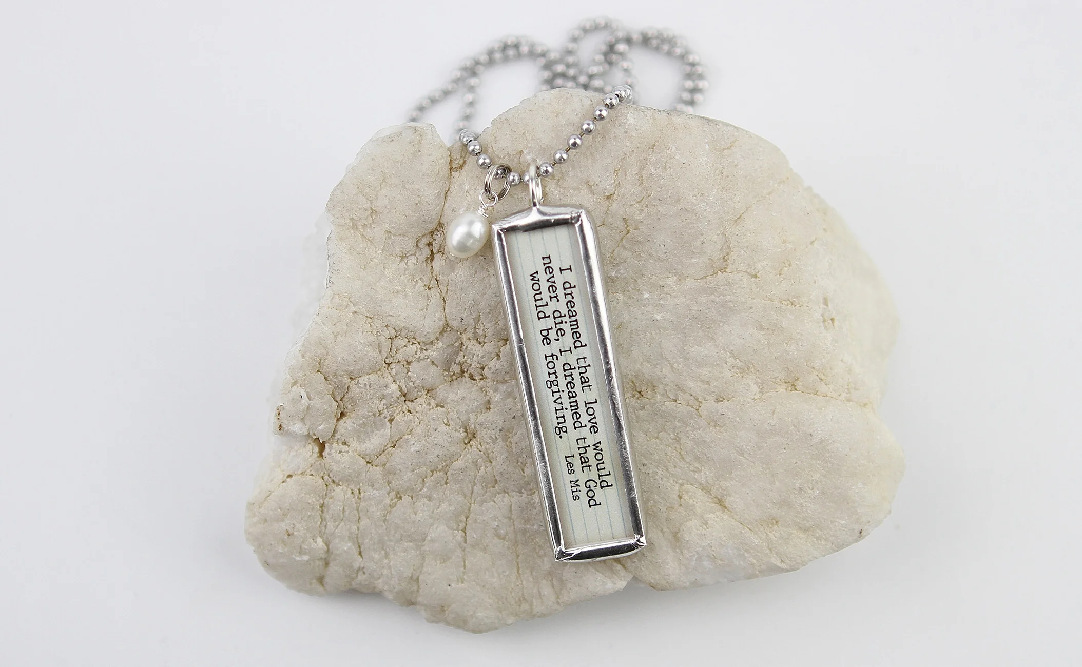 Les Miserables Lyric Soldered Art Jewelry Charm or Necklace - Image 2