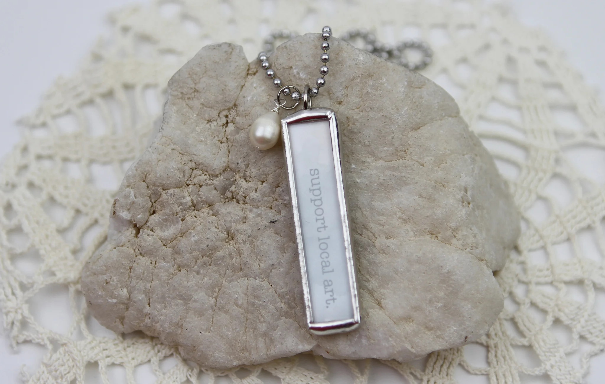 Support Local Art Soldered Art Jewelry Charm or Necklace - Image 2