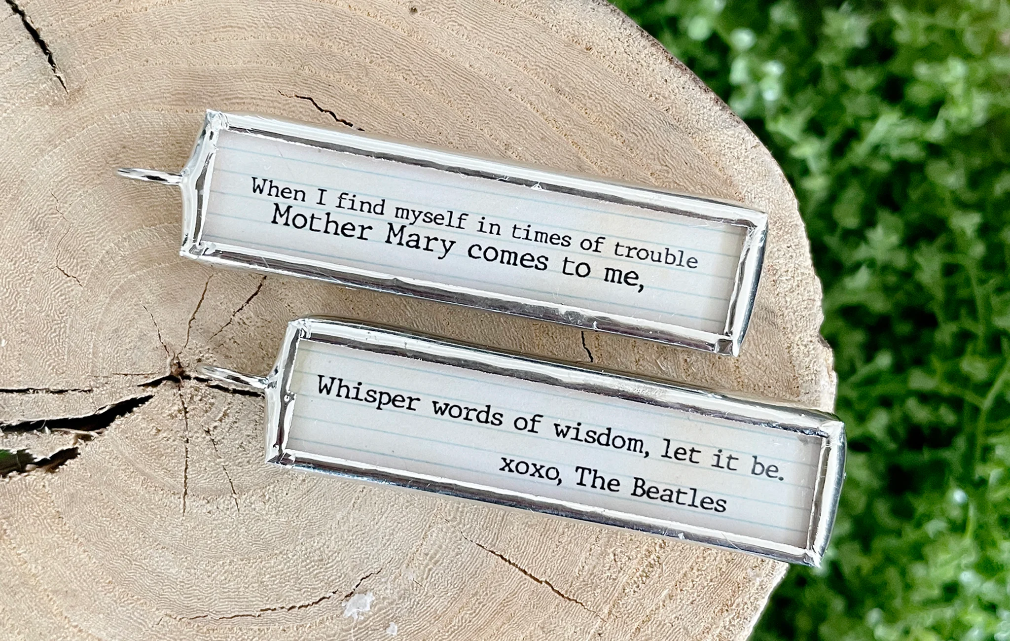 Let It Be Soldered Jewelry Charm Lyric Stick
