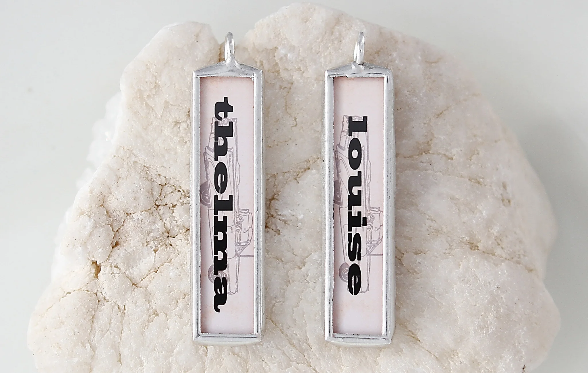 Thelma and Louise Soldered Art Charm