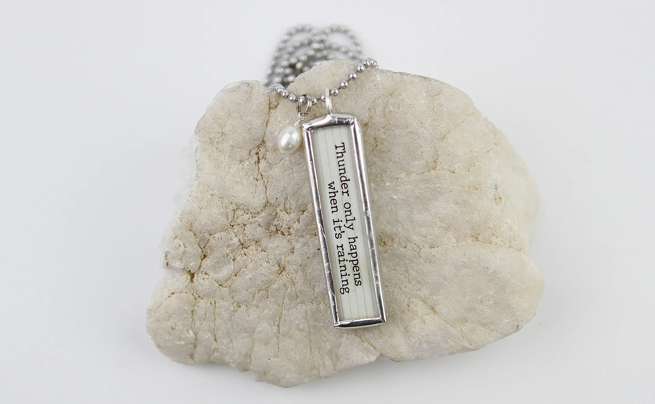 Thunder Lyric Soldered Art Jewelry Charm or Necklace - Image 2