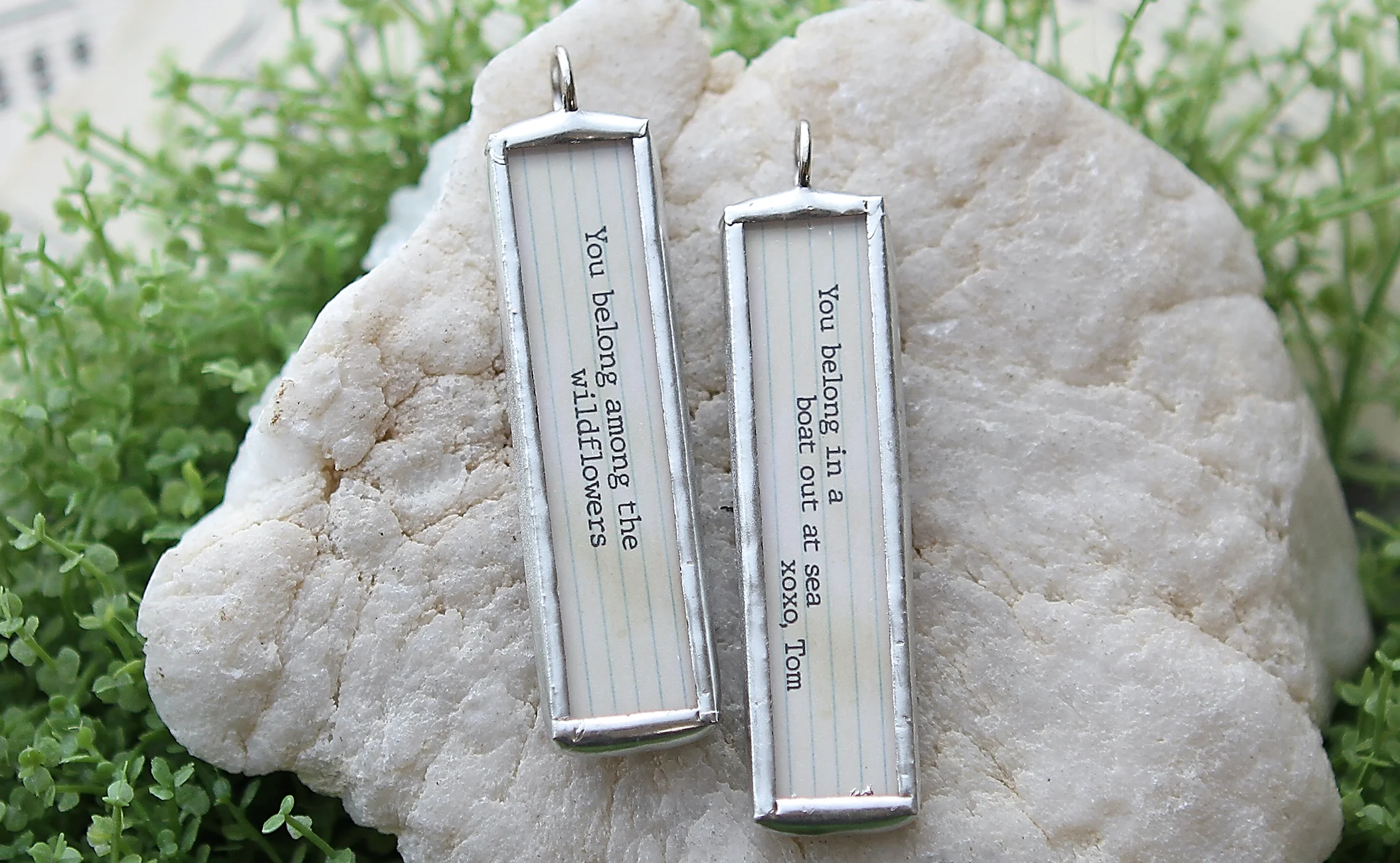 Wildflowers Soldered Art Jewelry Charm