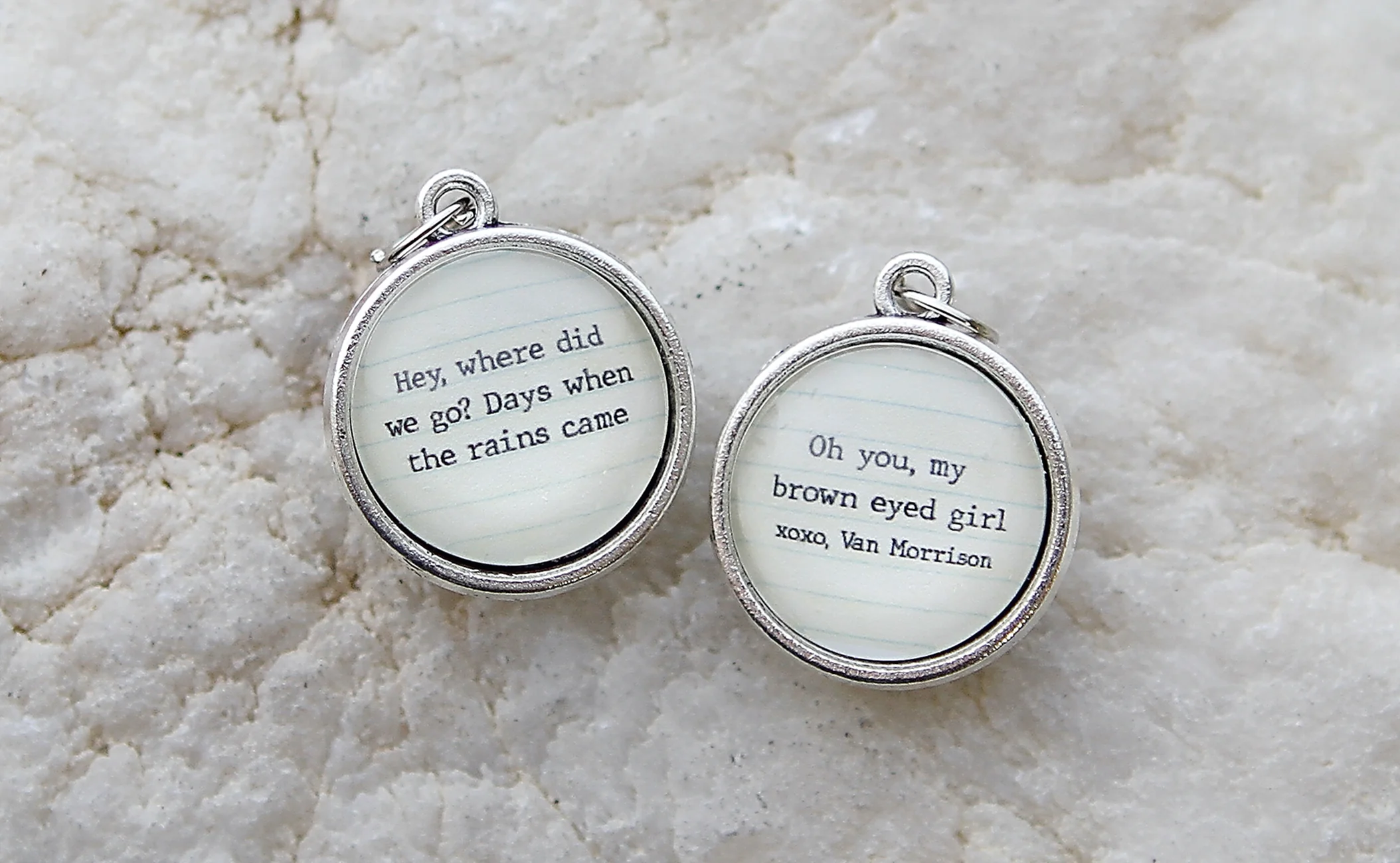 Van Morrison Brown Eyed Girl Double Sided Bubble Jewelry Charm