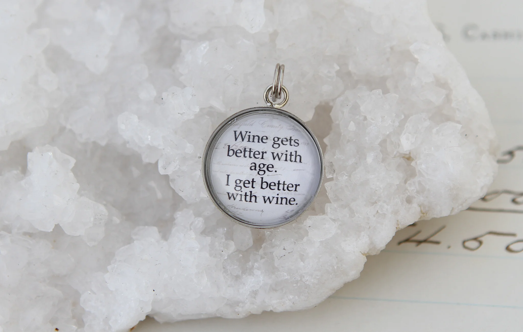 Wine Gets Better With Age Bubble Charm